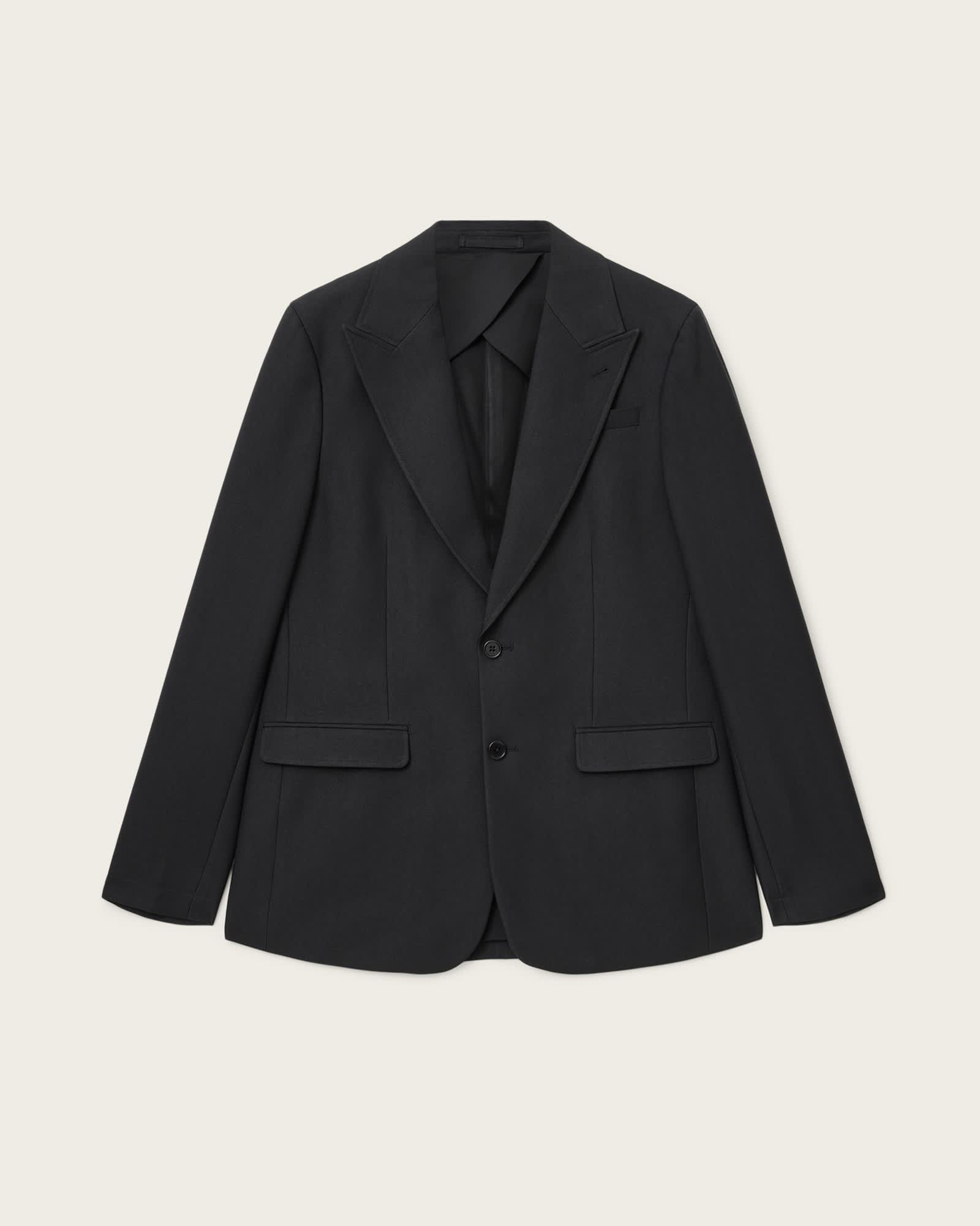 Kido Lapel Blazer Black | ALLSAINTS US Product Image