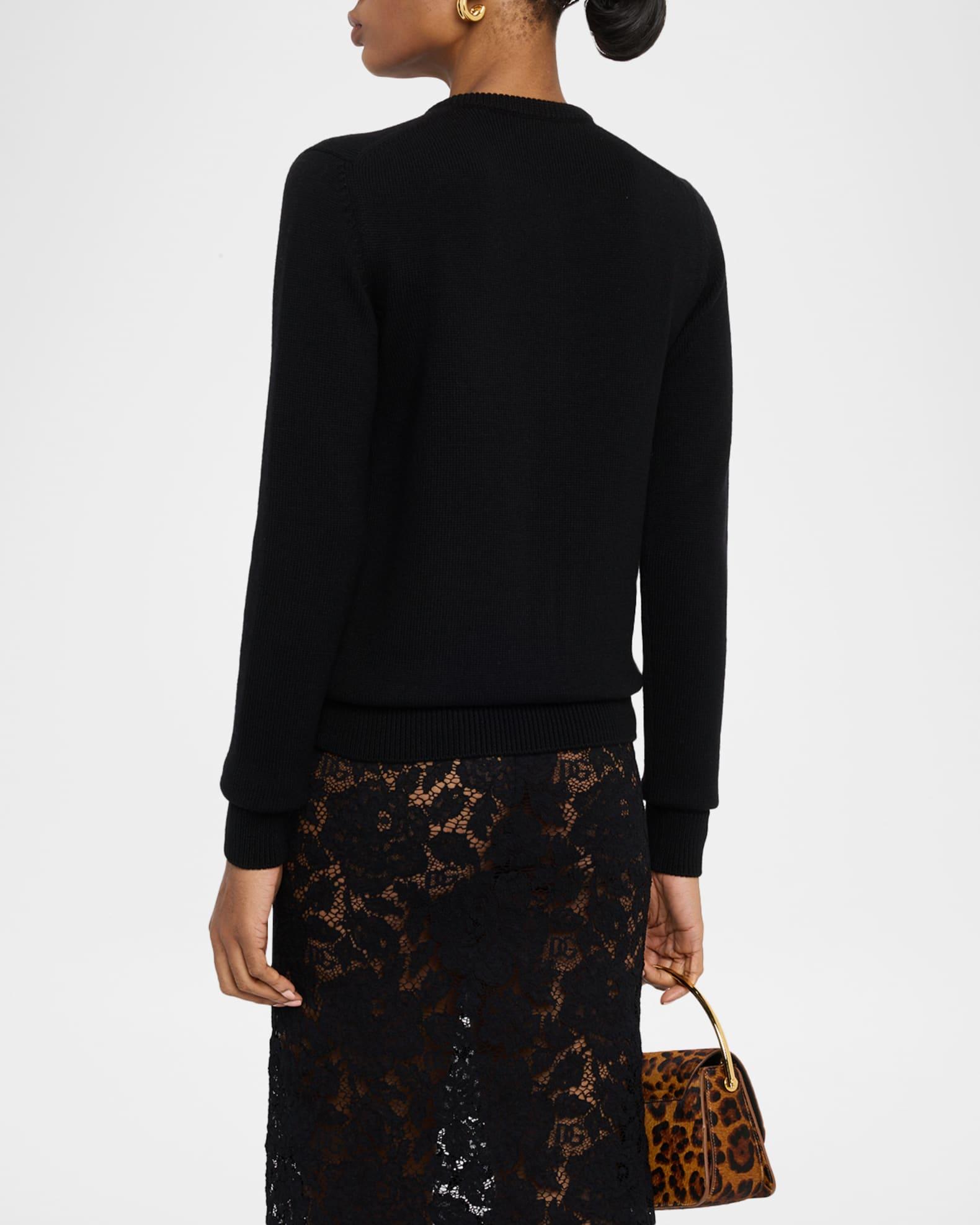 Brooch Crewneck Cardigan Product Image