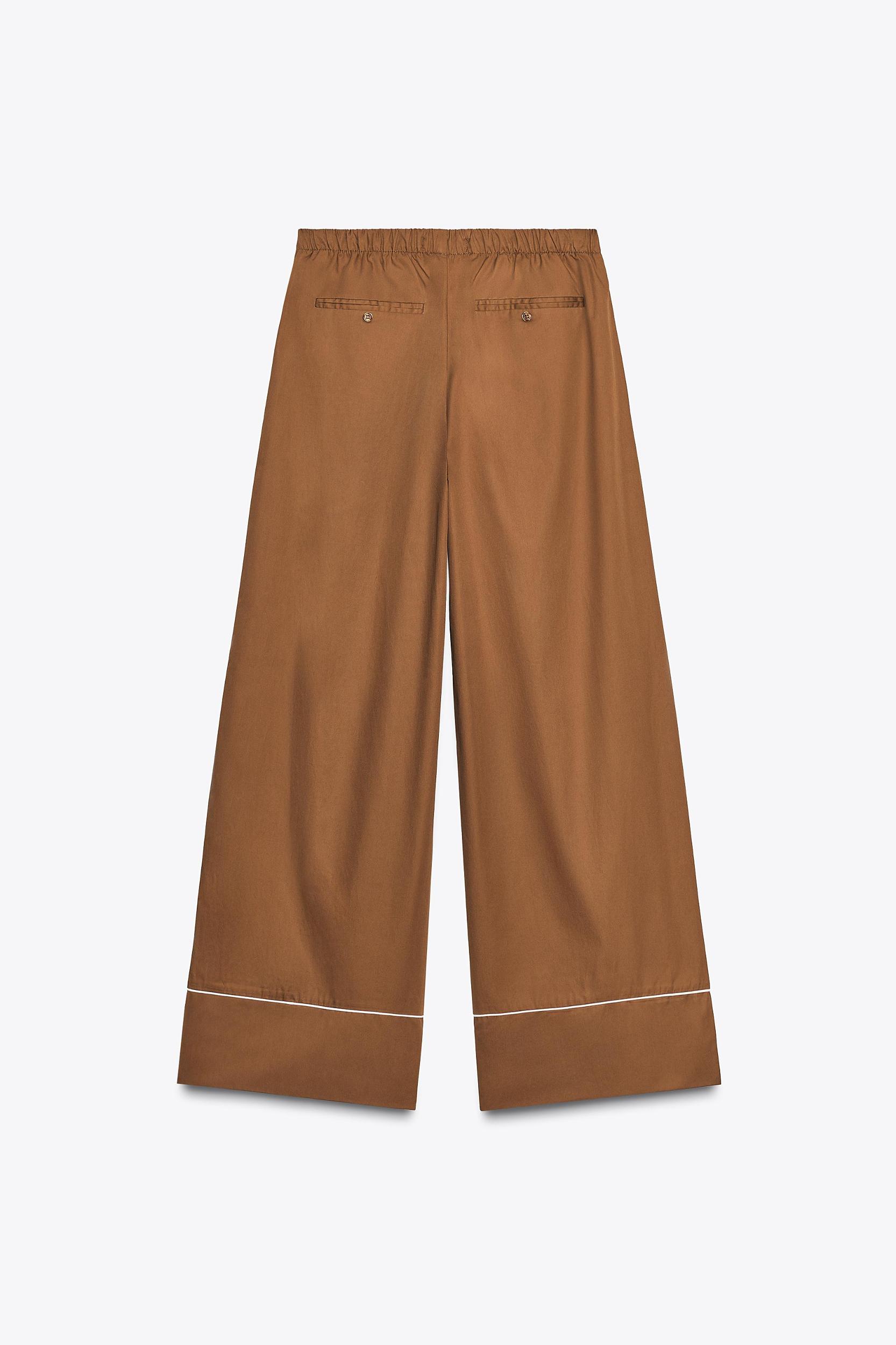 PIPED POPLIN PANTS Product Image