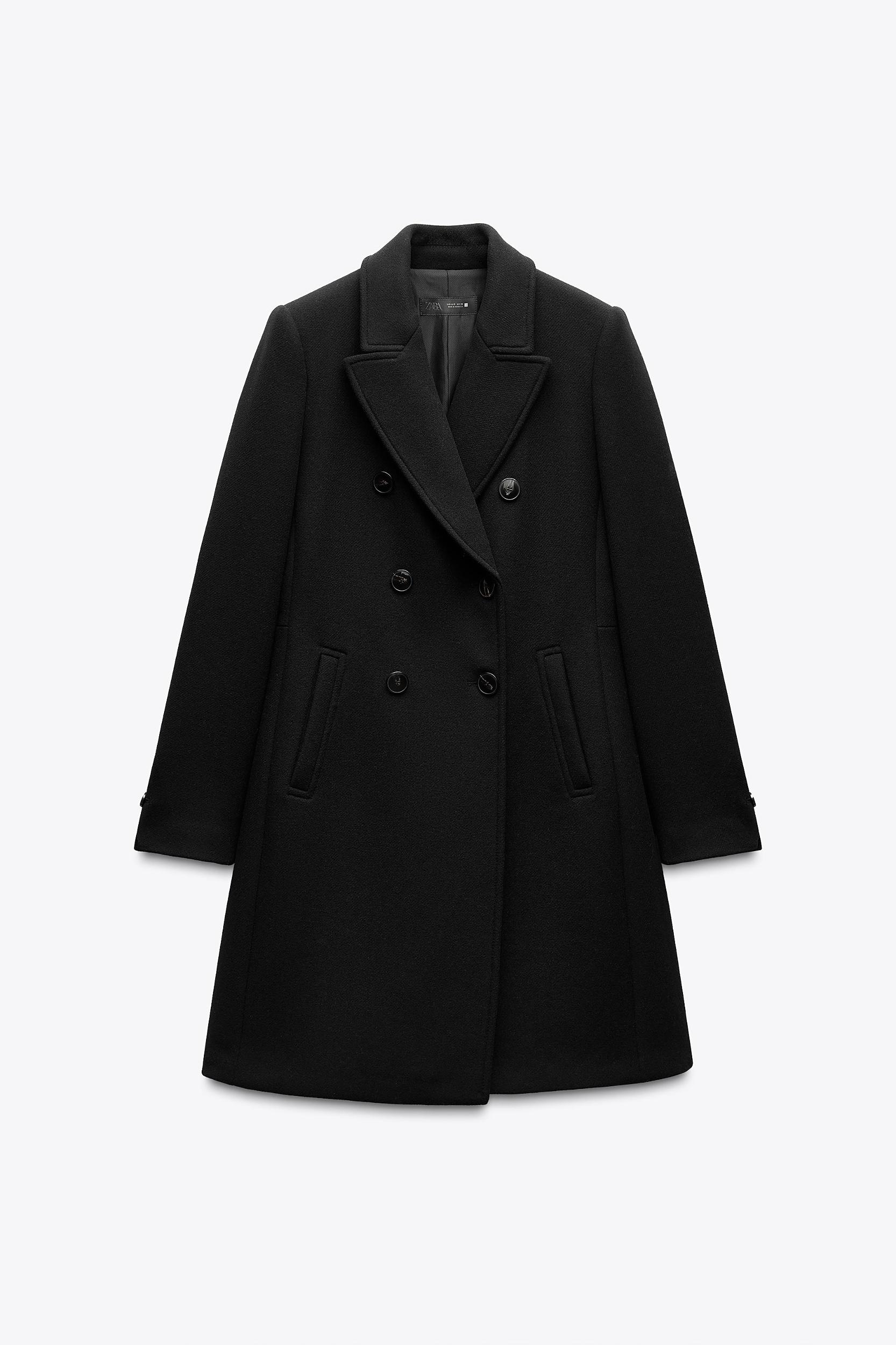 DOUBLE BREASTED WOOL BLEND COAT Product Image