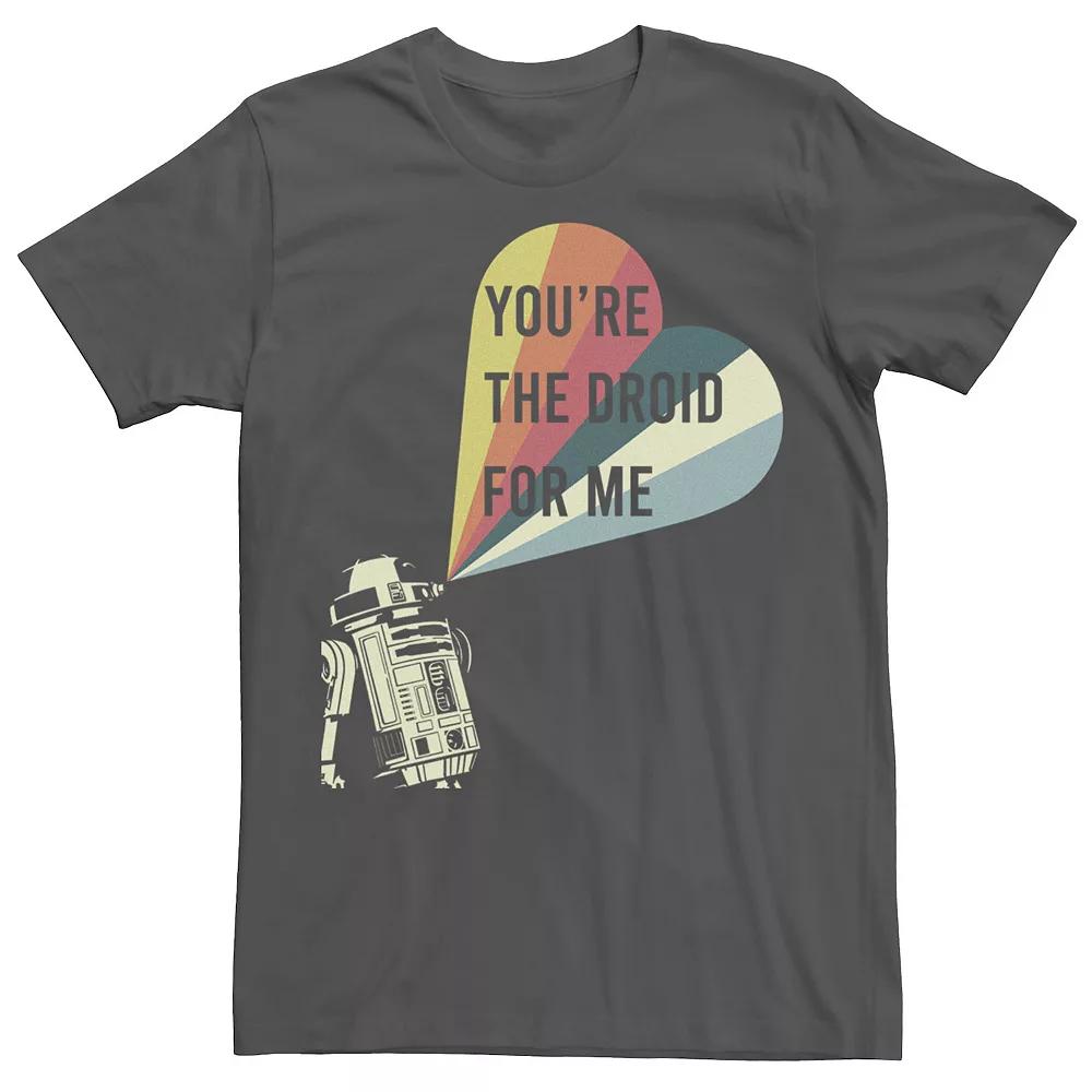 Men's Star Wars R2-D2 Droid For Me Striped Heart Tee,  Product Image