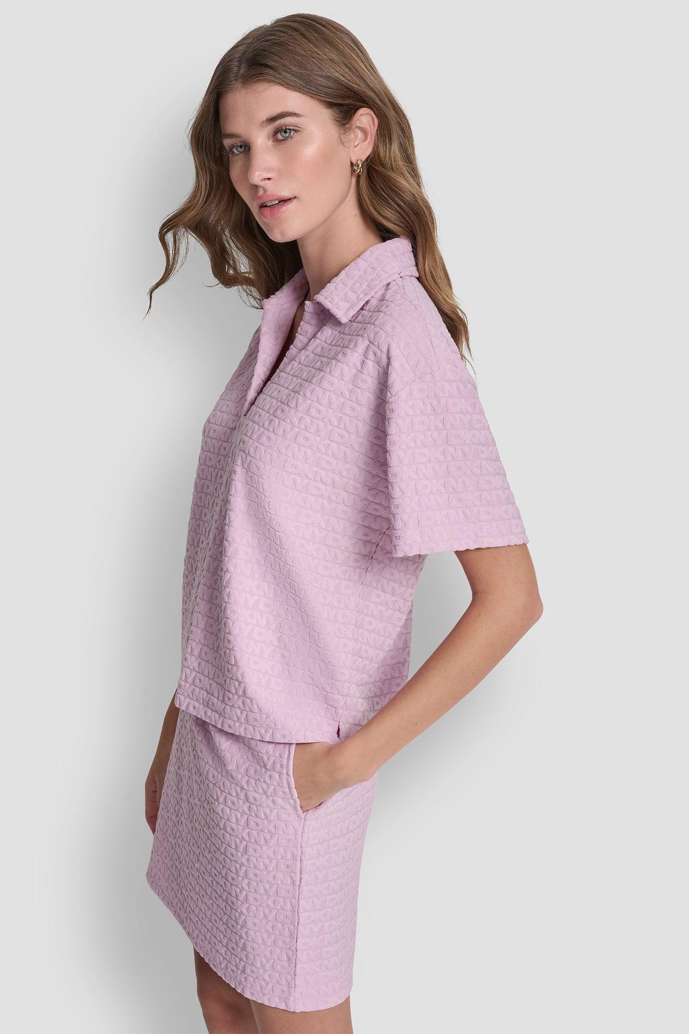 LOGO JACQUARD BOXY POLO TEE Product Image