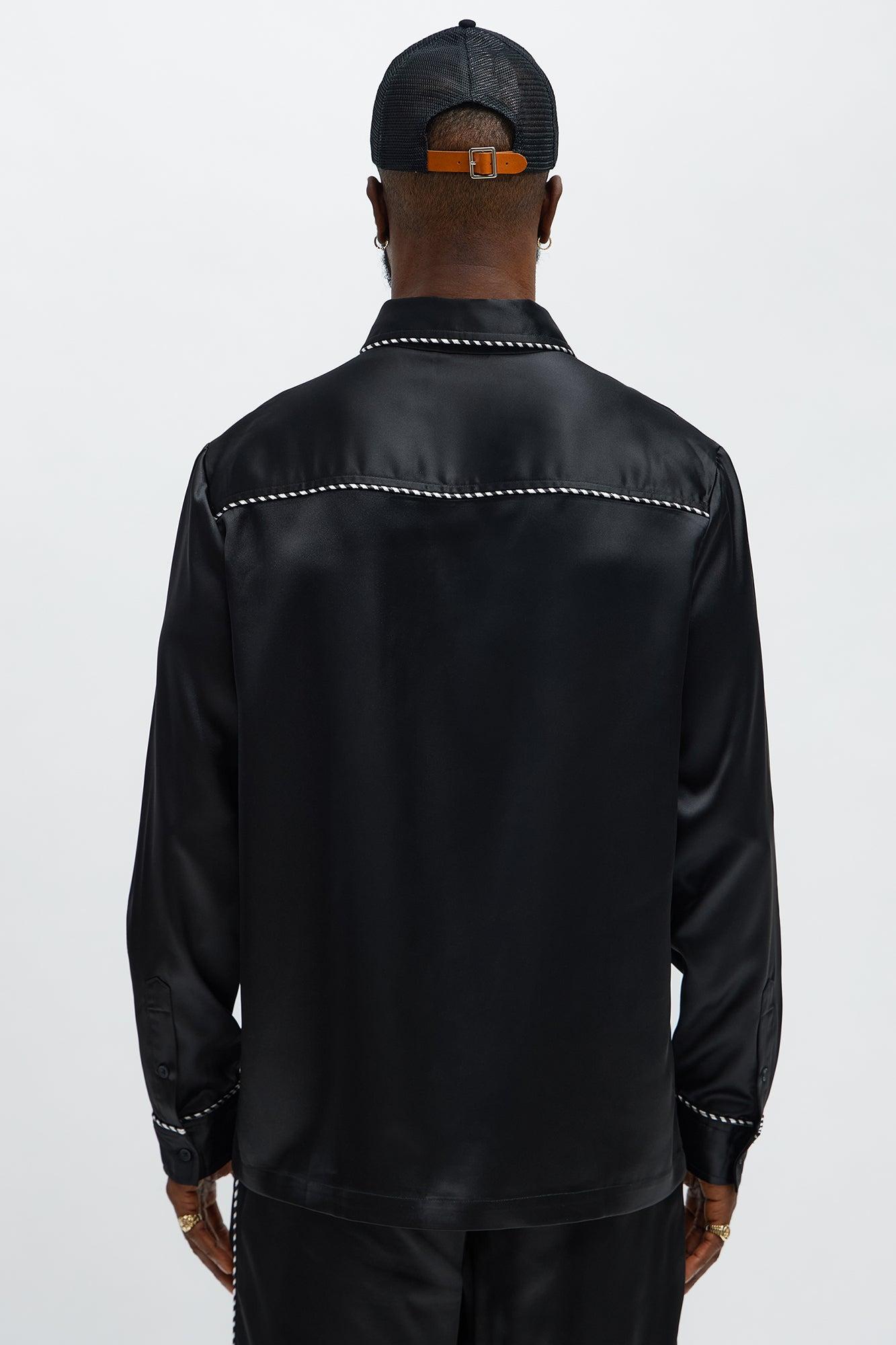 Luxe Button Up Shirt - Black Male Product Image