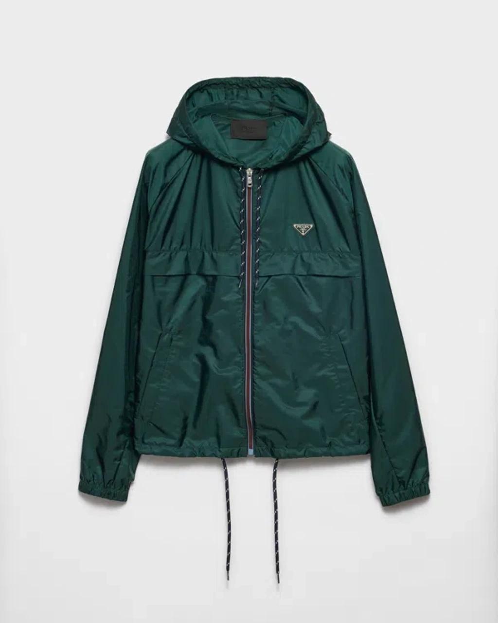 PRADA Blousonjacke Aus Re-nylon In Green Product Image
