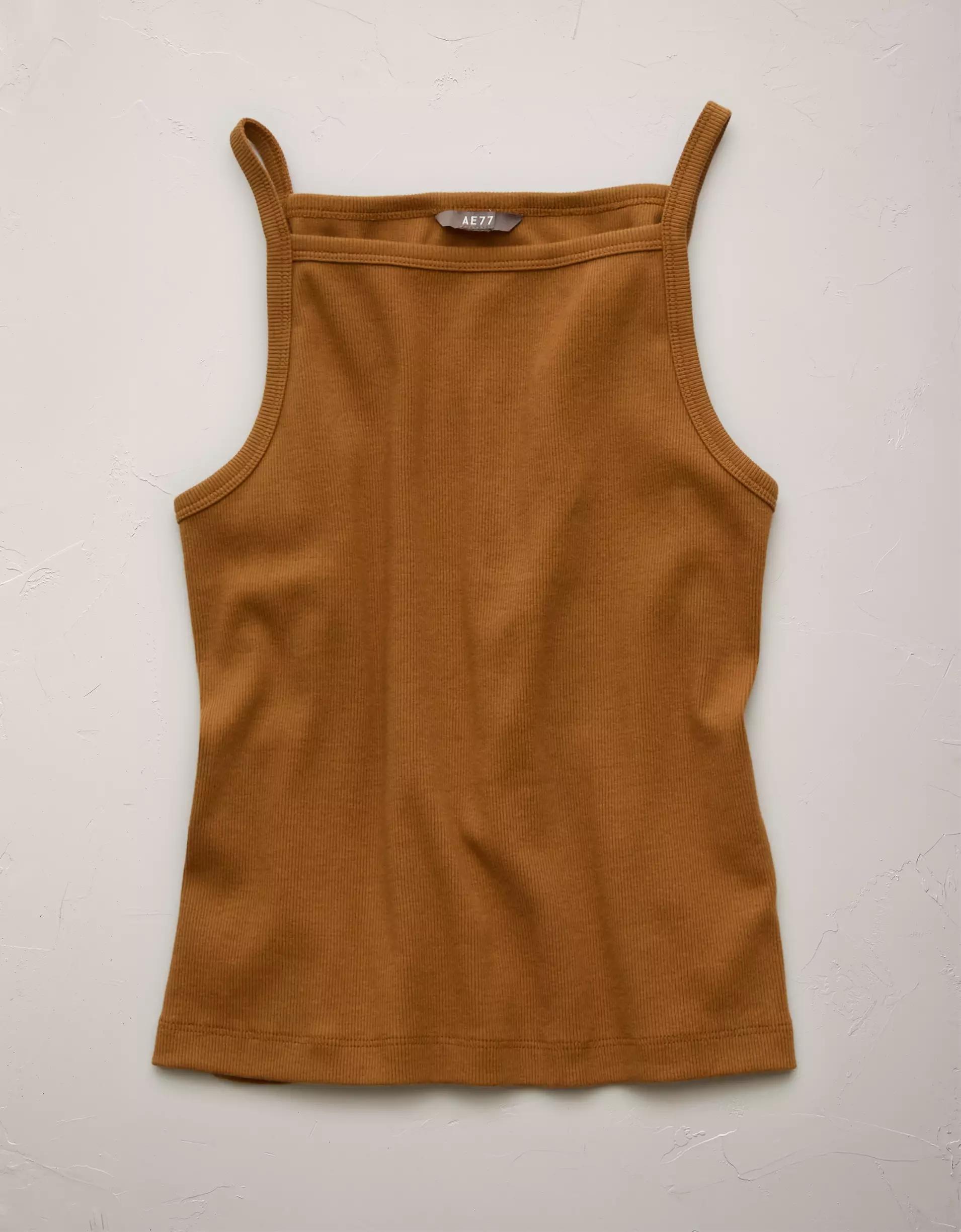 AE77 Premium Straight Neck Tank Top Product Image