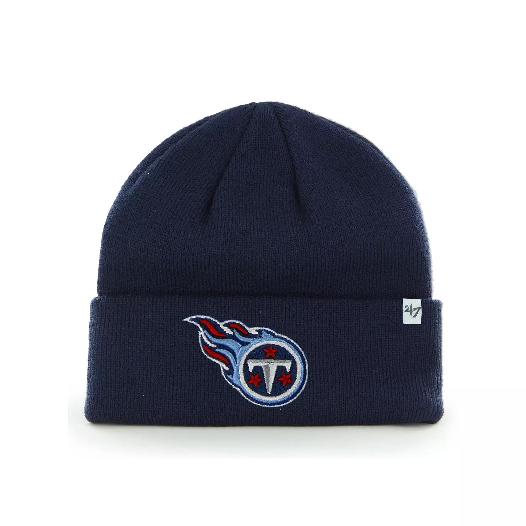 Men's '47 Navy Tennessee Titans Primary Basic Cuffed Knit Hat, Blue Product Image