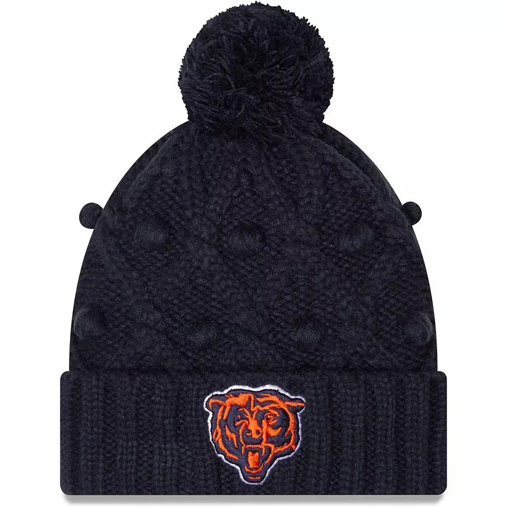 Women's New Era Navy Chicago Bears Toasty Cuffed Knit Hat with Pom, Blue Product Image