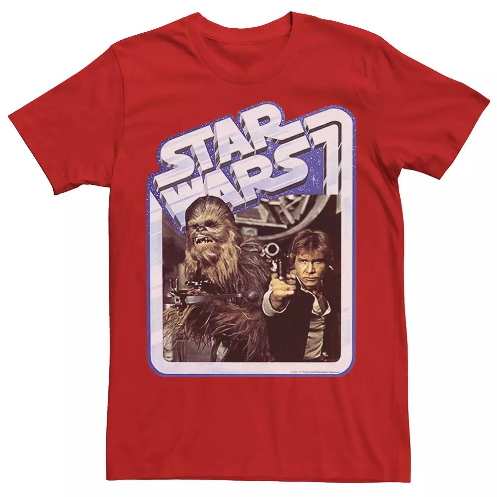 Men's Star Wars Han Solo Chewie Chrome Border Tee,  Product Image