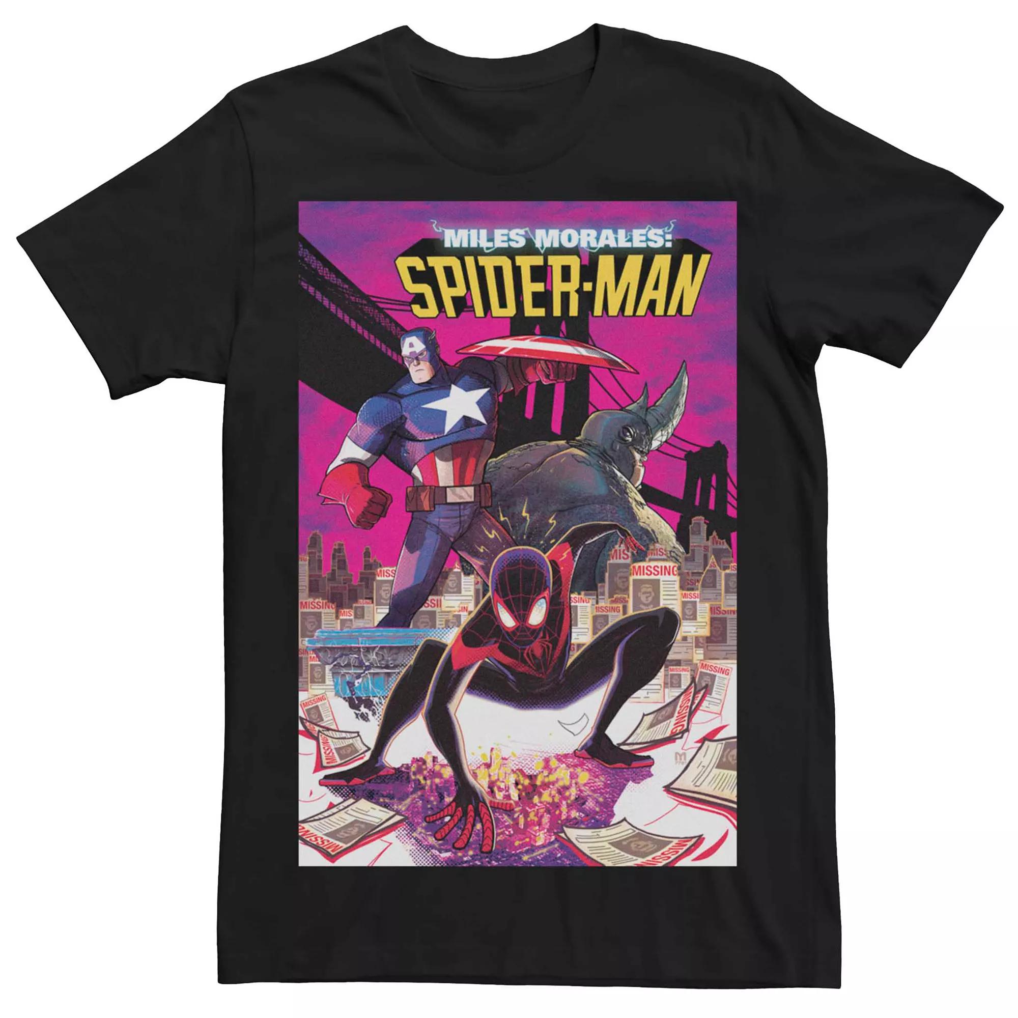 Men's Marvel Miles Morales Captain America Comic Cover Tee,  Product Image