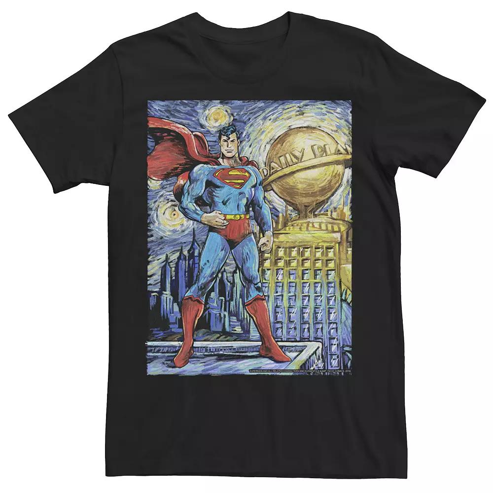 Men's DC Comics Superman Starry Night Poster Tee,  Product Image
