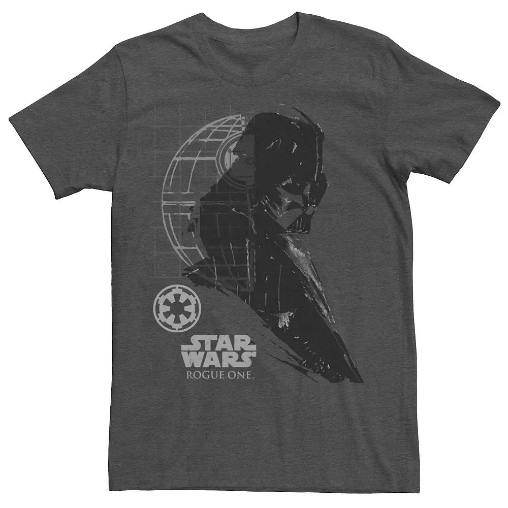 Men's Star Wars Rogue One Darth Vader Ink Profile Graphic Tee,  Product Image