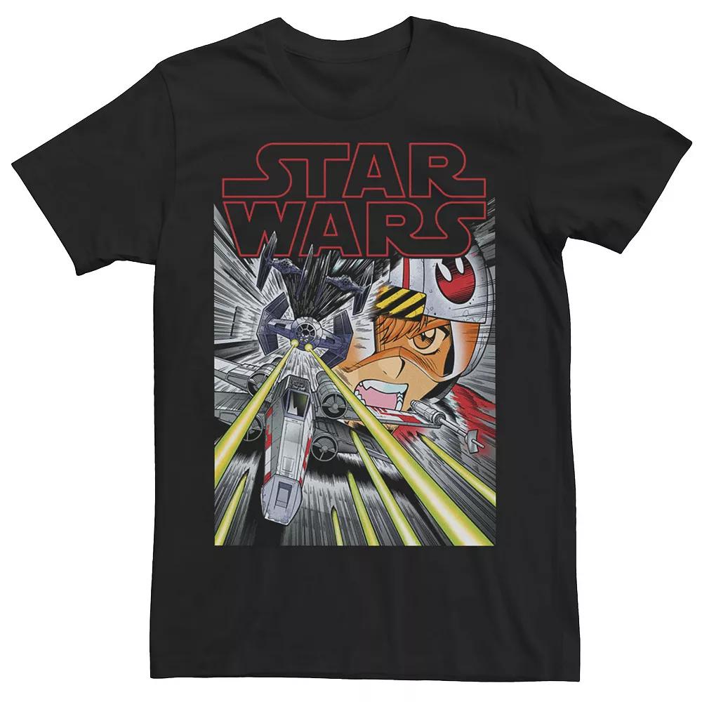 Men's Star Wars Luke Skywalker Animated Graphic Tee, Size: 3XL, Black Product Image