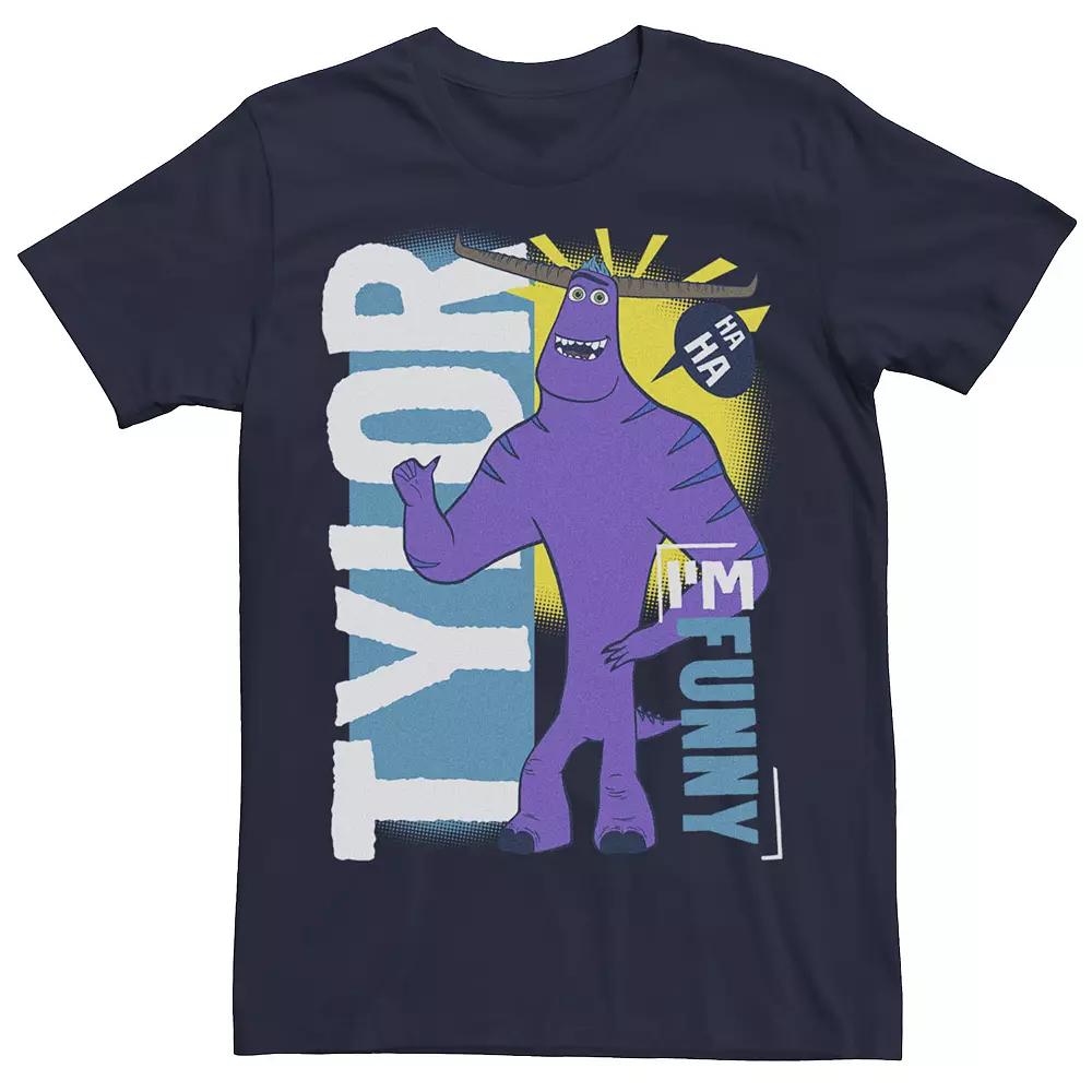 Disney / Pixars Monsters At Work Tylor Mens Ha Ha Funny Tee, Boys Blue Product Image