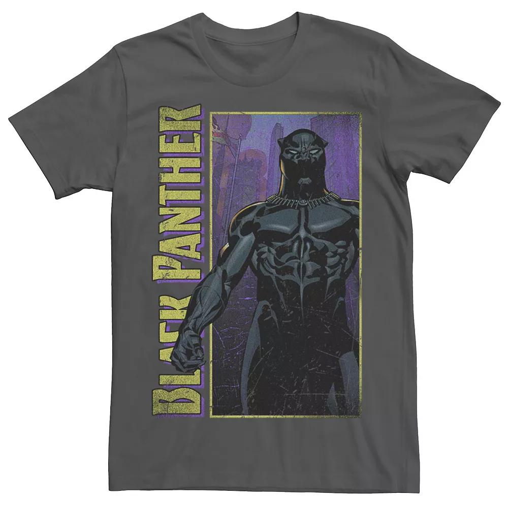 Men's Black Panther Dark Poster Graphic Tee, Size: XL, Grey Product Image