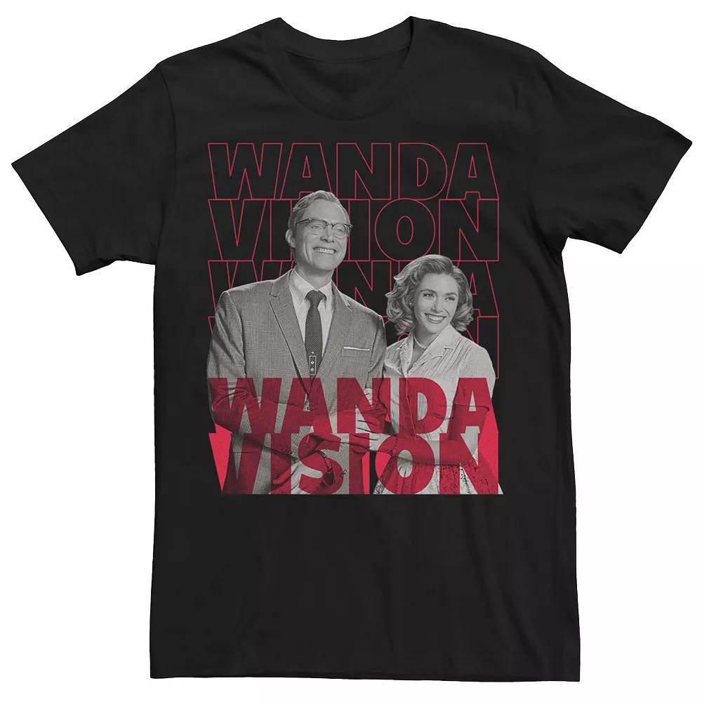 Men's Marvel WandaVision Text Stack Portrait Tee,  Product Image