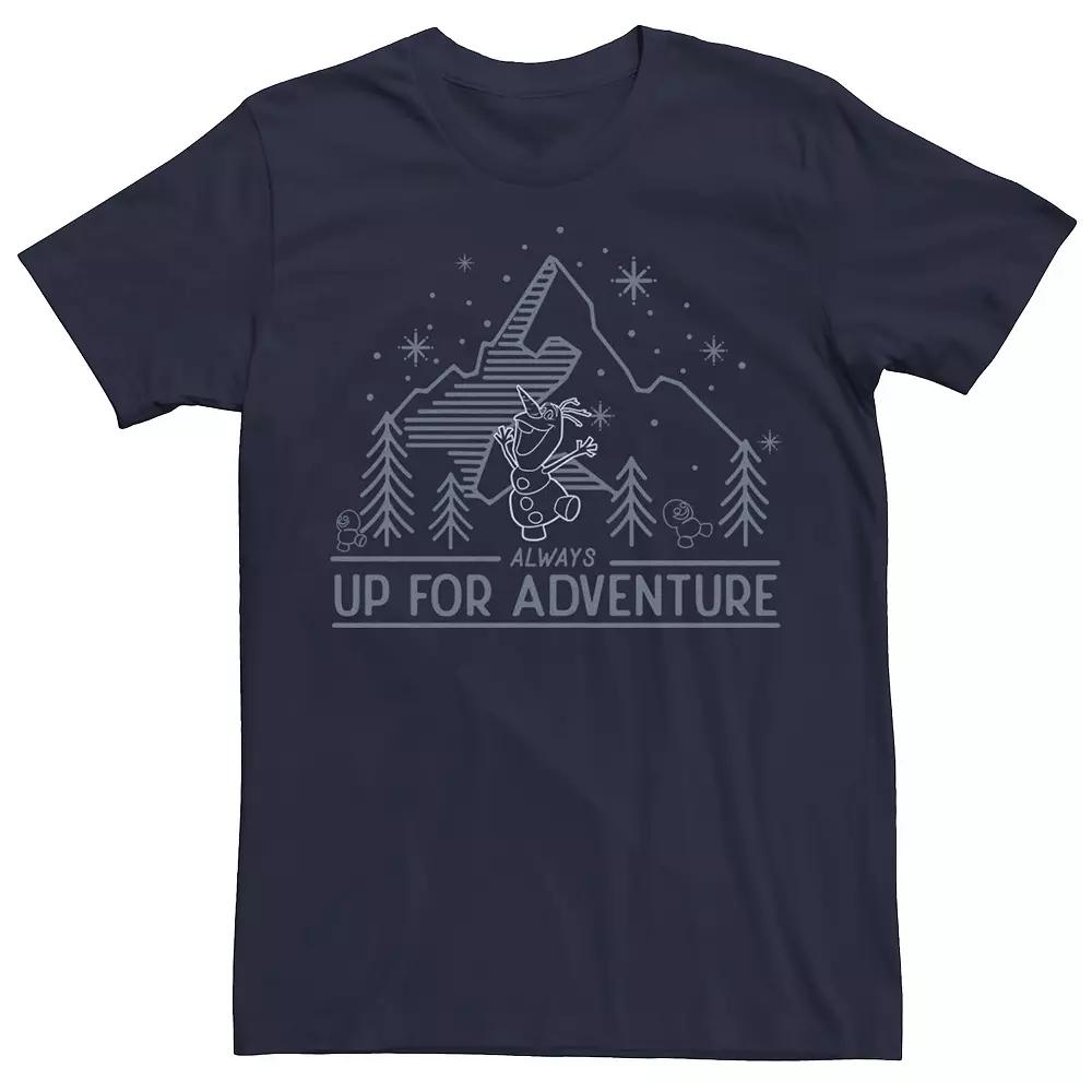 Mens Frozen Olaf Always Up For Adventure Short Sleeve Tee Blue Product Image