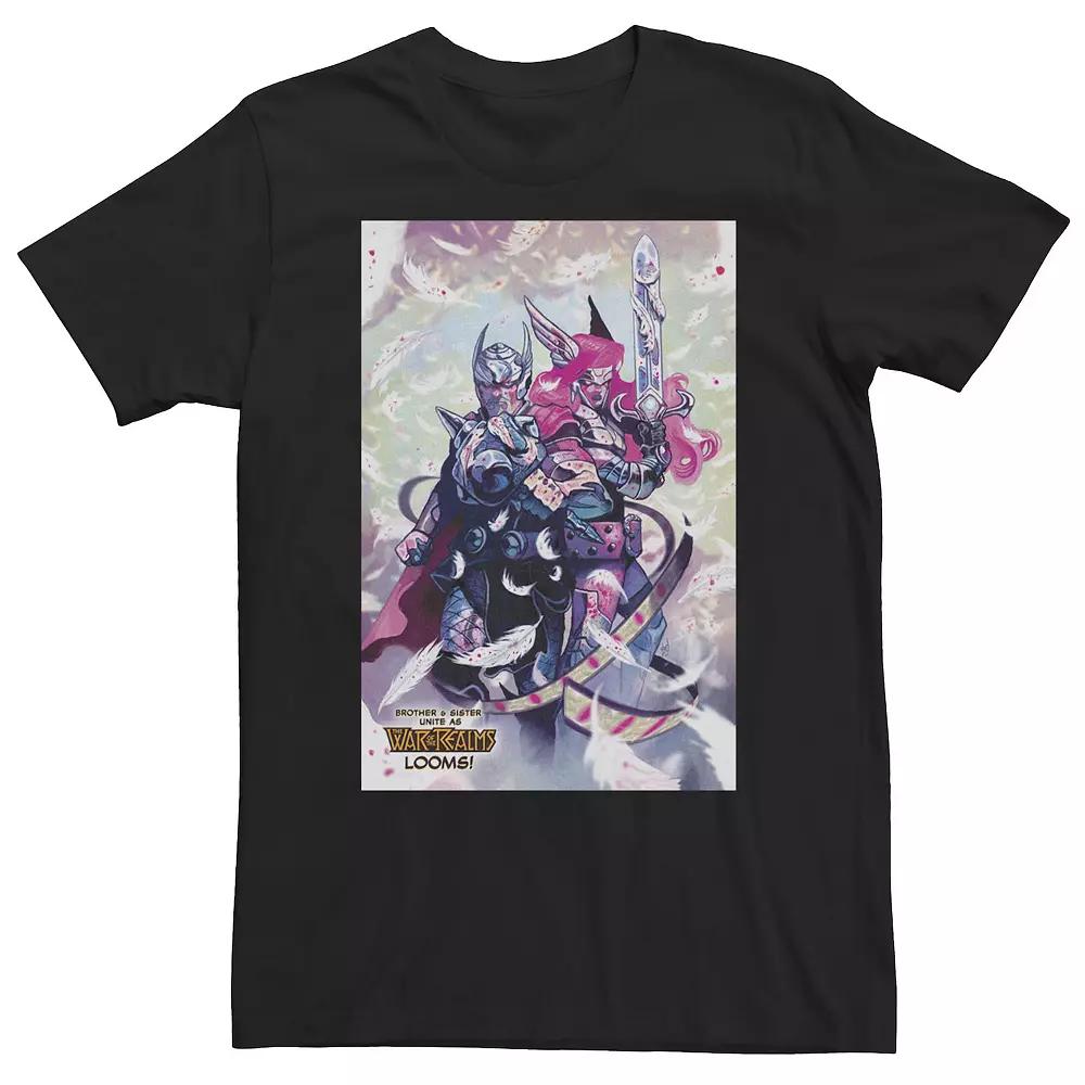 Big & Tall Marvel Thor Brother and Sister Unite Comic Cover Tee, Men's,  Product Image