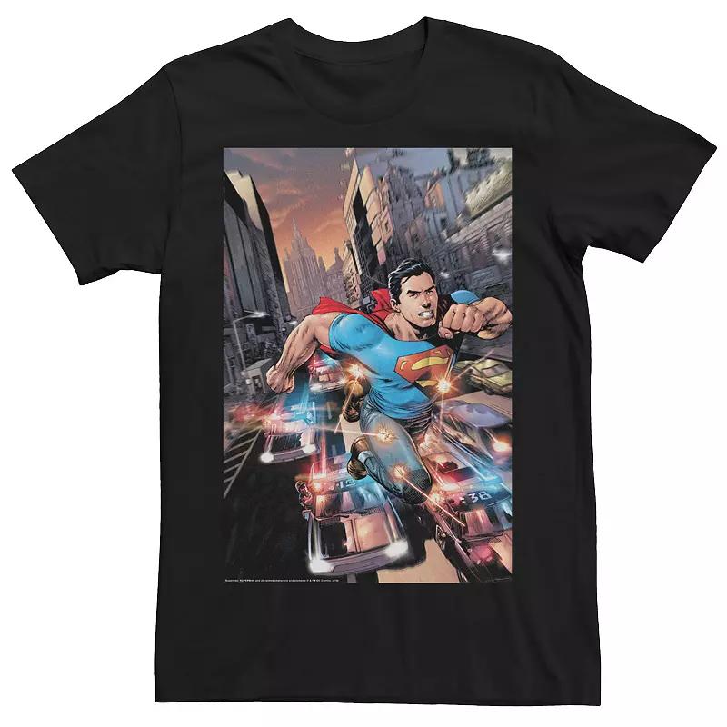 Men's DC Comics Superman Action Poster Graphic Tee,  Product Image
