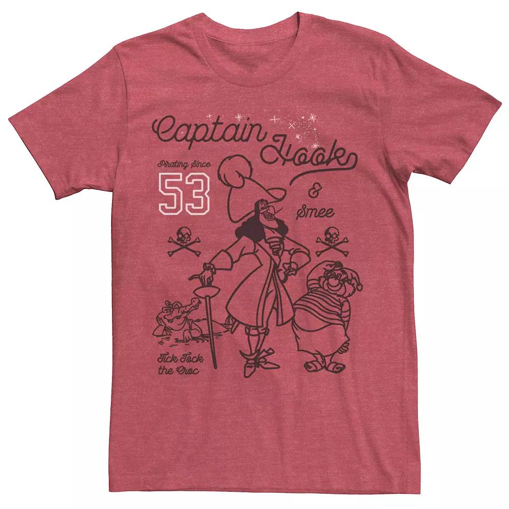 Disney's Peter Pan Captain Hook And Mr. Smee Outline Sketch Men's Tee,  Product Image