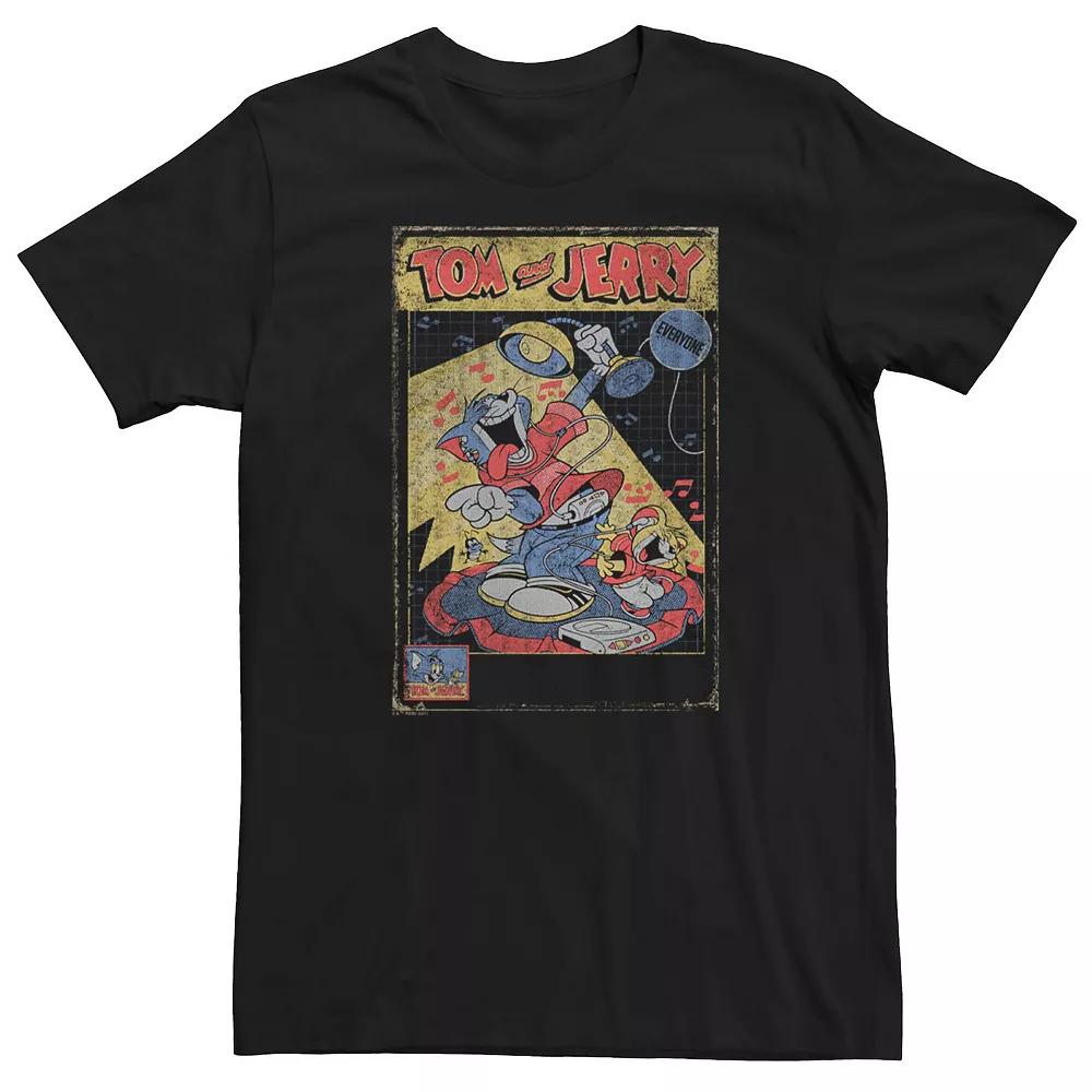 Big & Tall Tom And Jerry Everyone Retro Cartoon VHS Box Tee, Men's,  Product Image