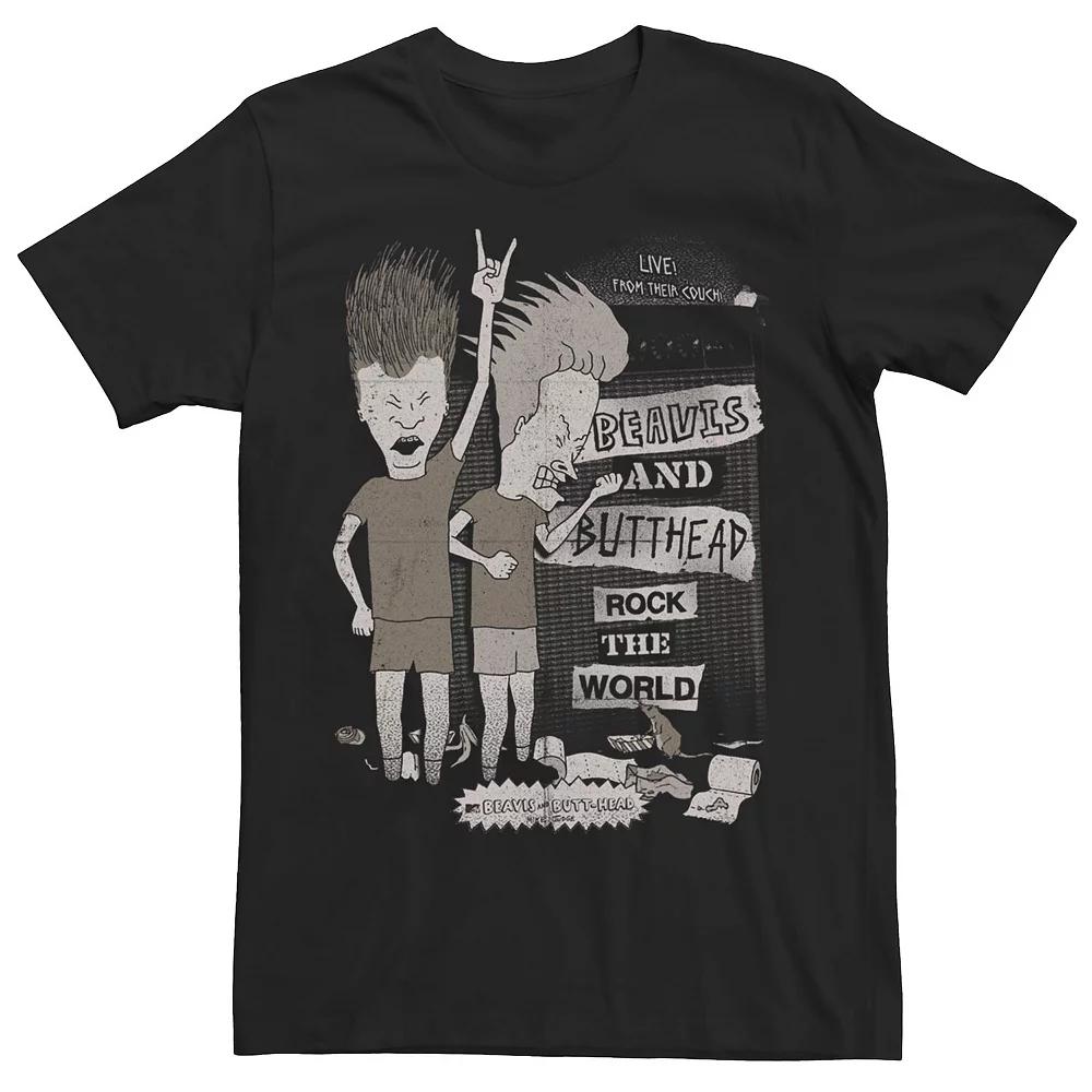 Men's Beavis And Butthead Rock The World Short Sleeve Tee,  Product Image