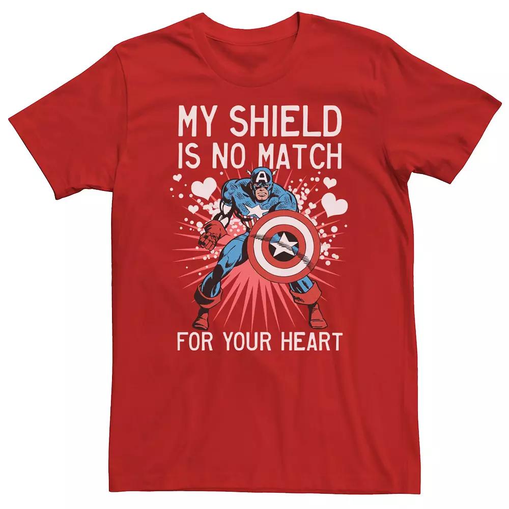 Men's Marvel Captain America My Shield Is No Match For Your Heart Tee,  Product Image
