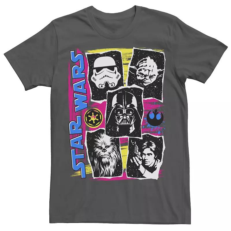 Men's Star Wars Characters Colorpop Collage Graphic Tee,  Product Image