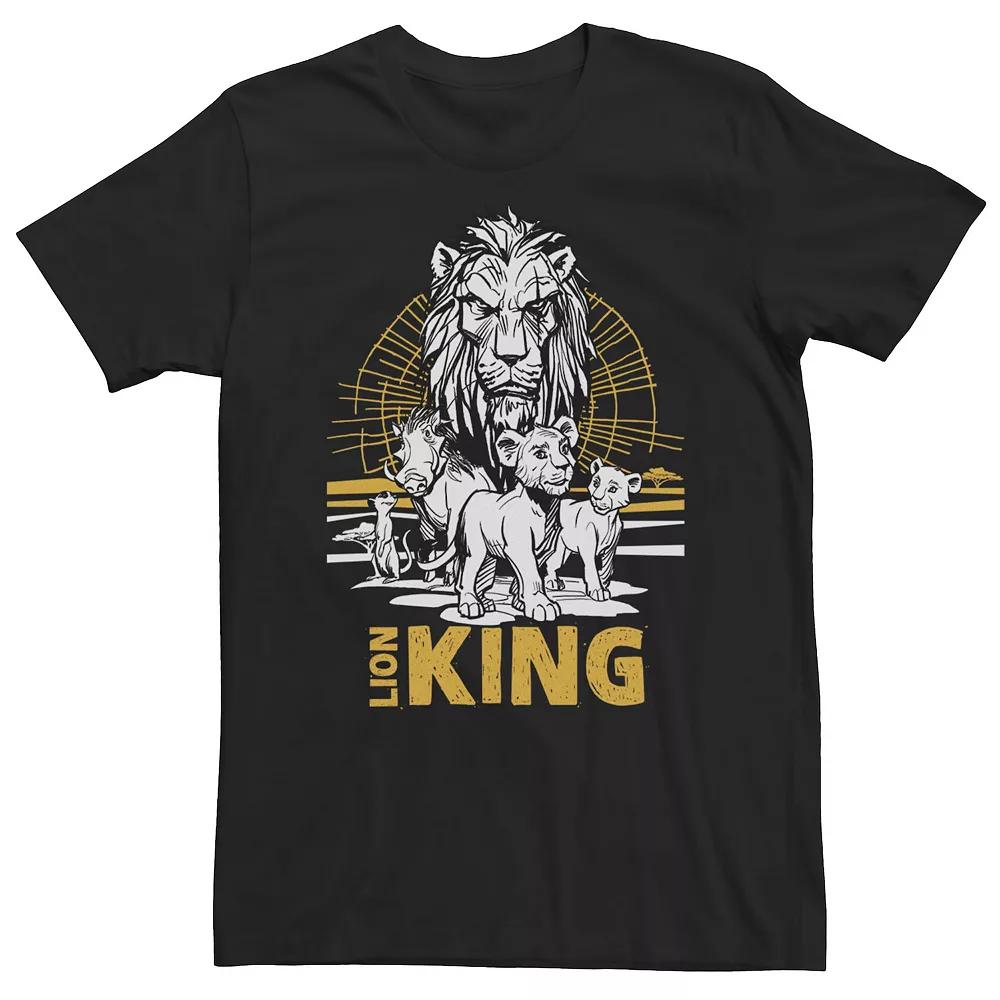 Big & Tall Disney The Lion King Live Action Group Shot Sketch Poster Tee, Men's,  Product Image