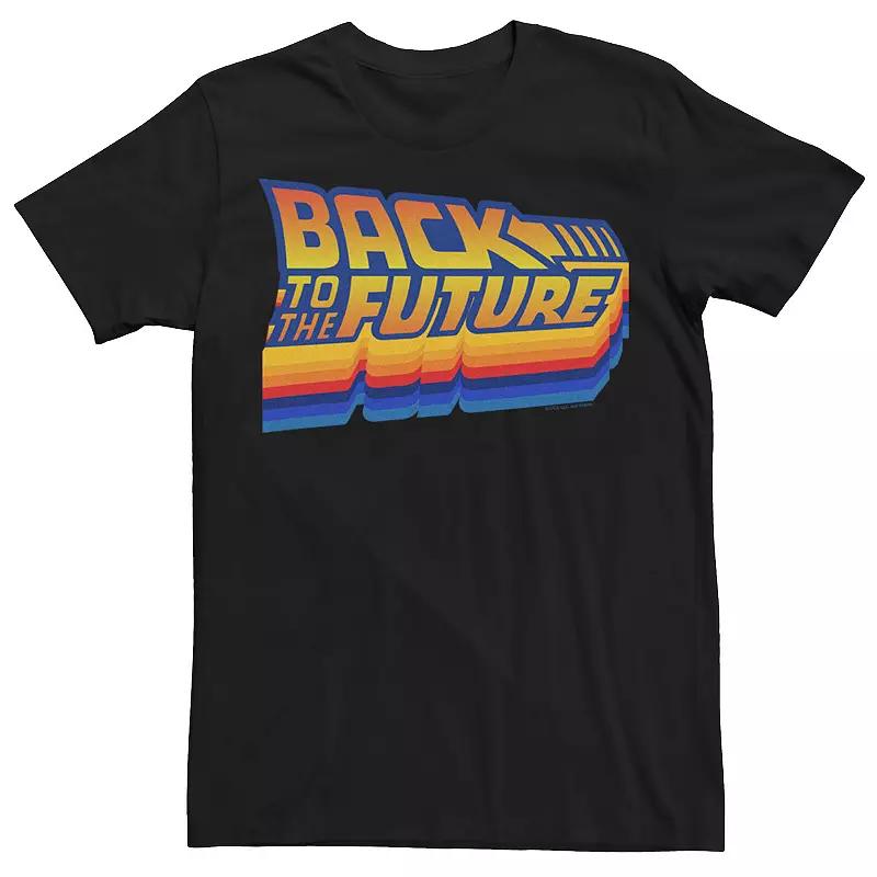 Men's Back To The Future Retro Rainbow Logo Tee,  Product Image