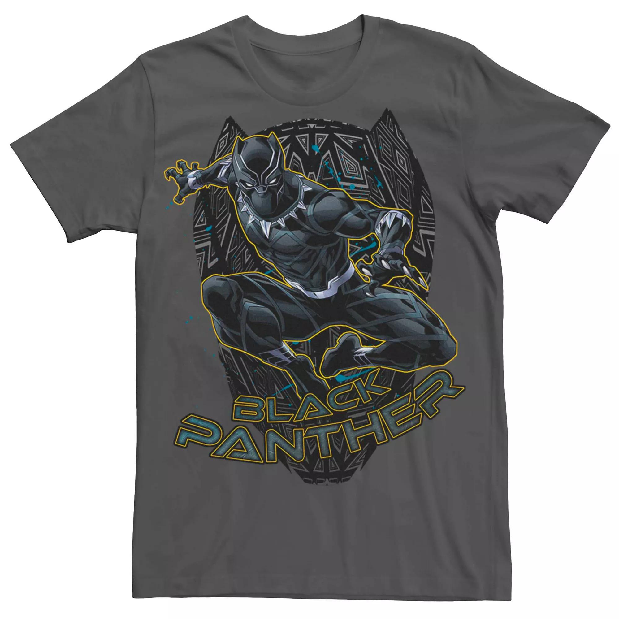 Men's Marvel Black Panther Geometric Pattern Logo Jump Tee,  Product Image