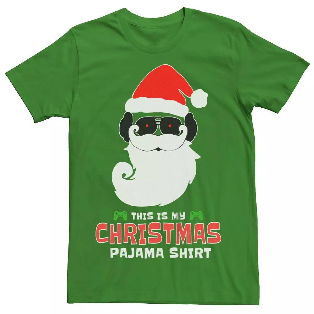 Men's Christmas My Pajama Shirt Santa Graphic Tee,  Product Image