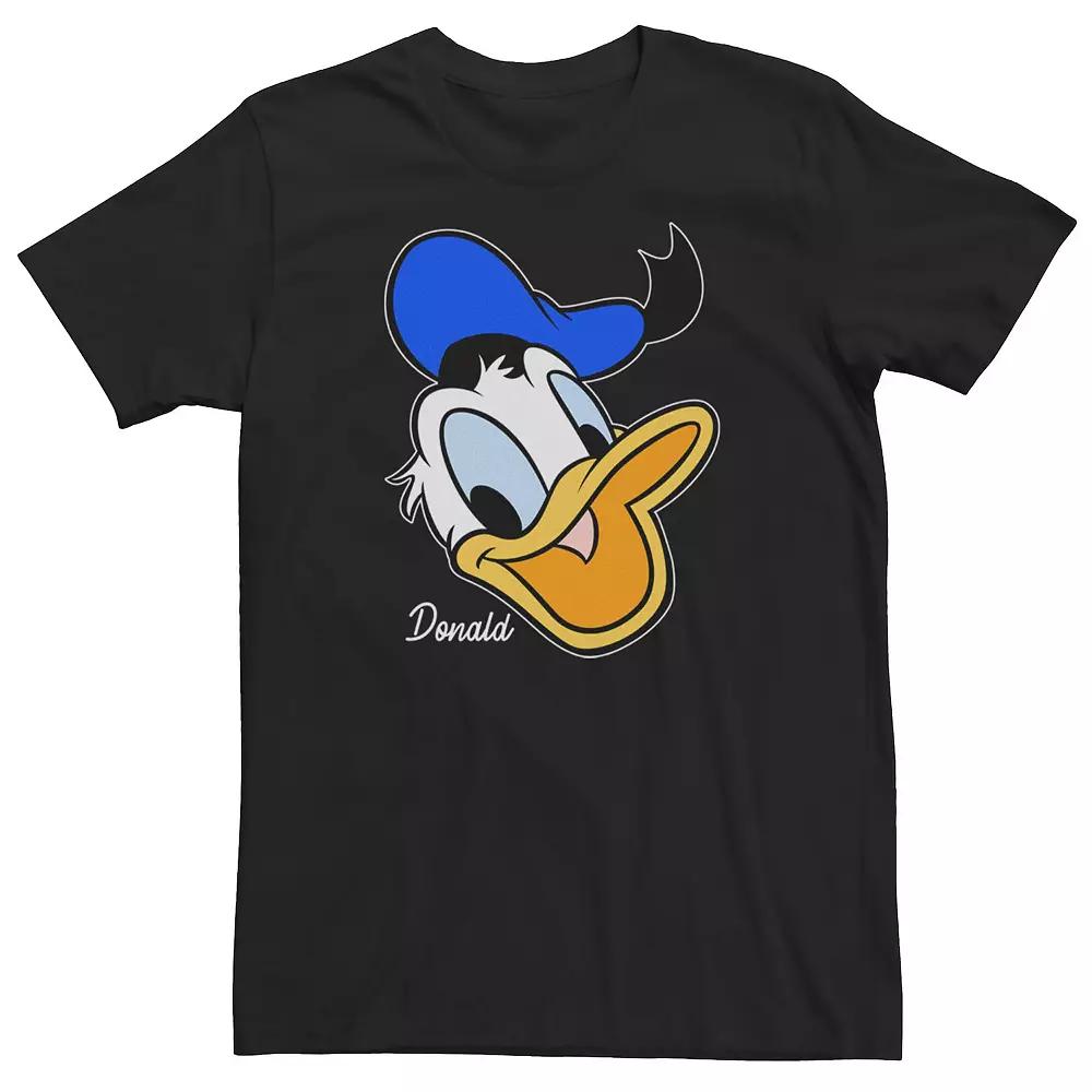Big & Tall Disney Donald Duck Smiling Face Portrait Tee, Men's,  Product Image