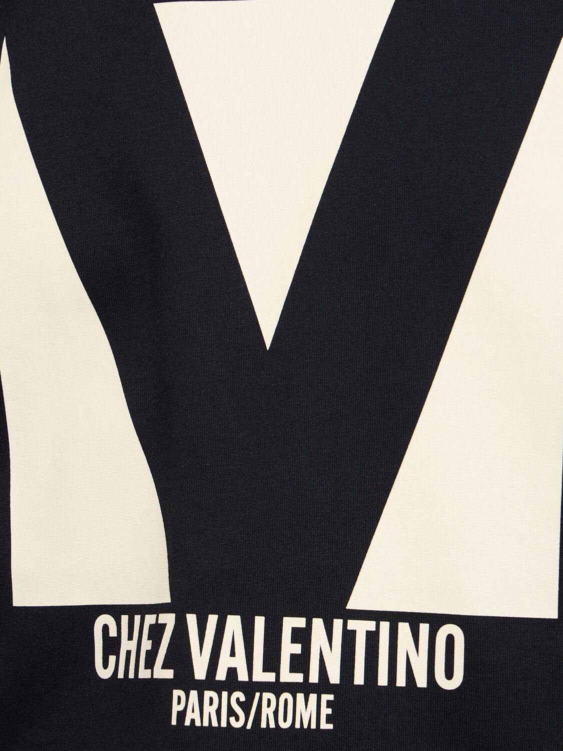 VALENTINO Crew Neck Short Sleeves T-shirts In Black Product Image