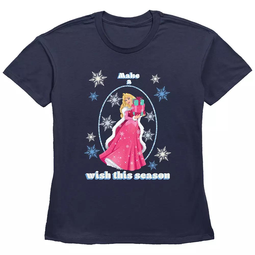 Disney Princess Sleeping Beauty Aurora Make A Wish This Season Women's Graphic Tee,  Product Image