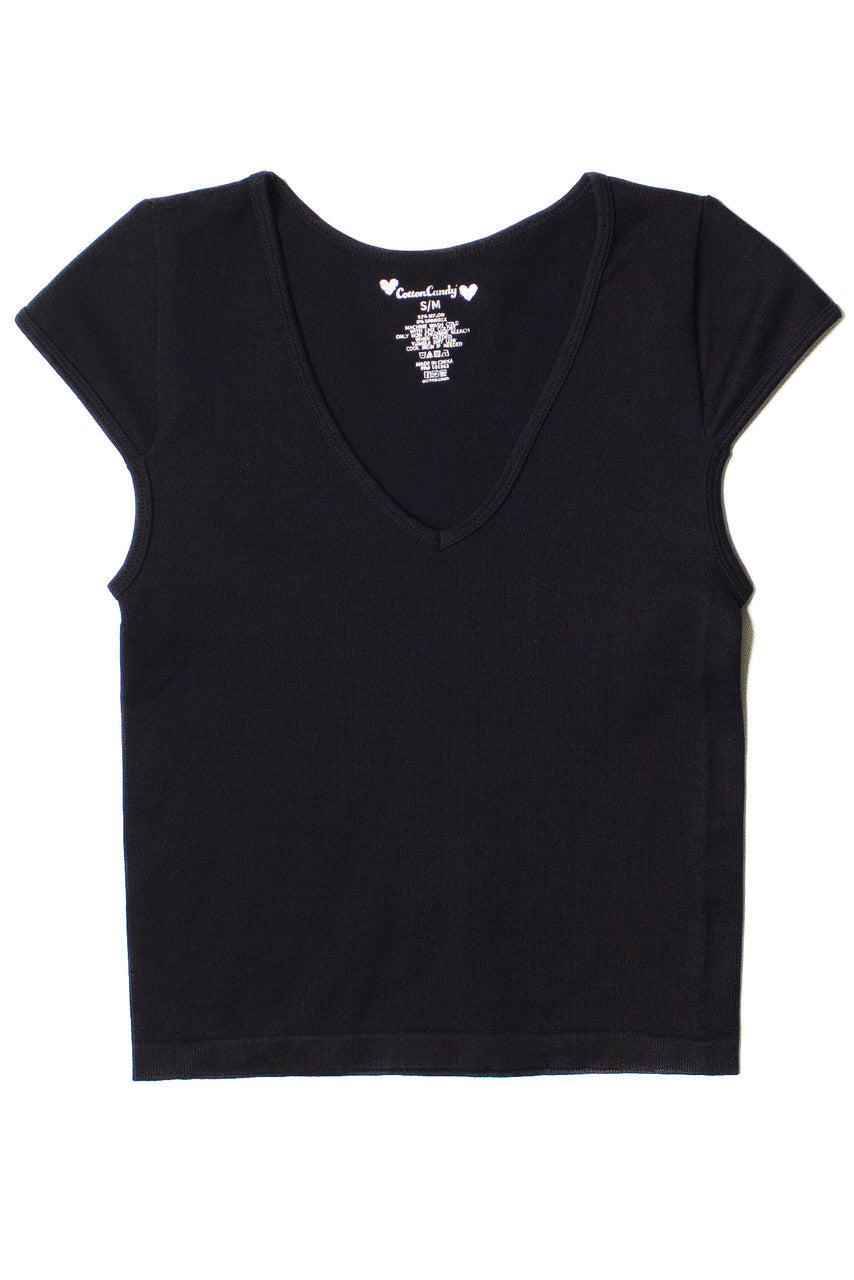 Seamless Cap Sleeve V Neck Tee Product Image