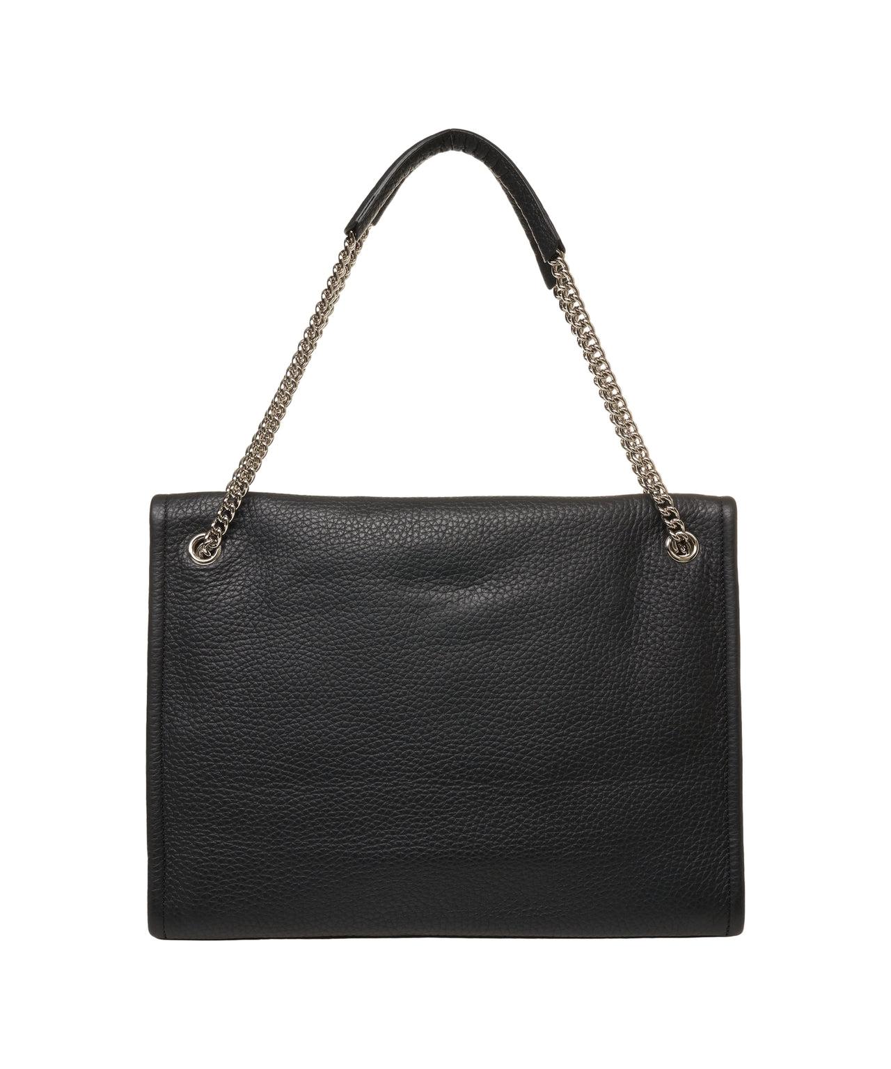 Grained leather shoulder bag Product Image