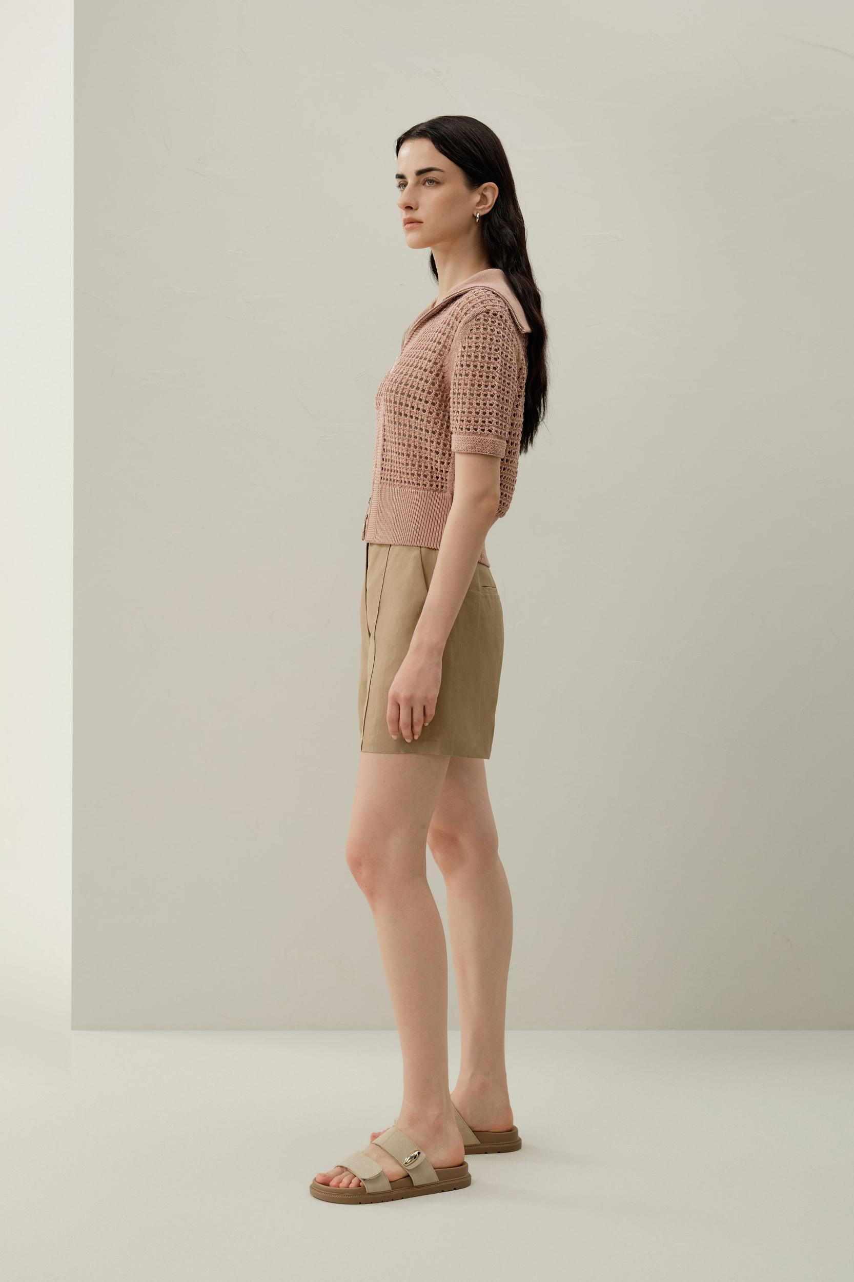 Toscana Pointelle Knit Double-Zip Cardigan Product Image