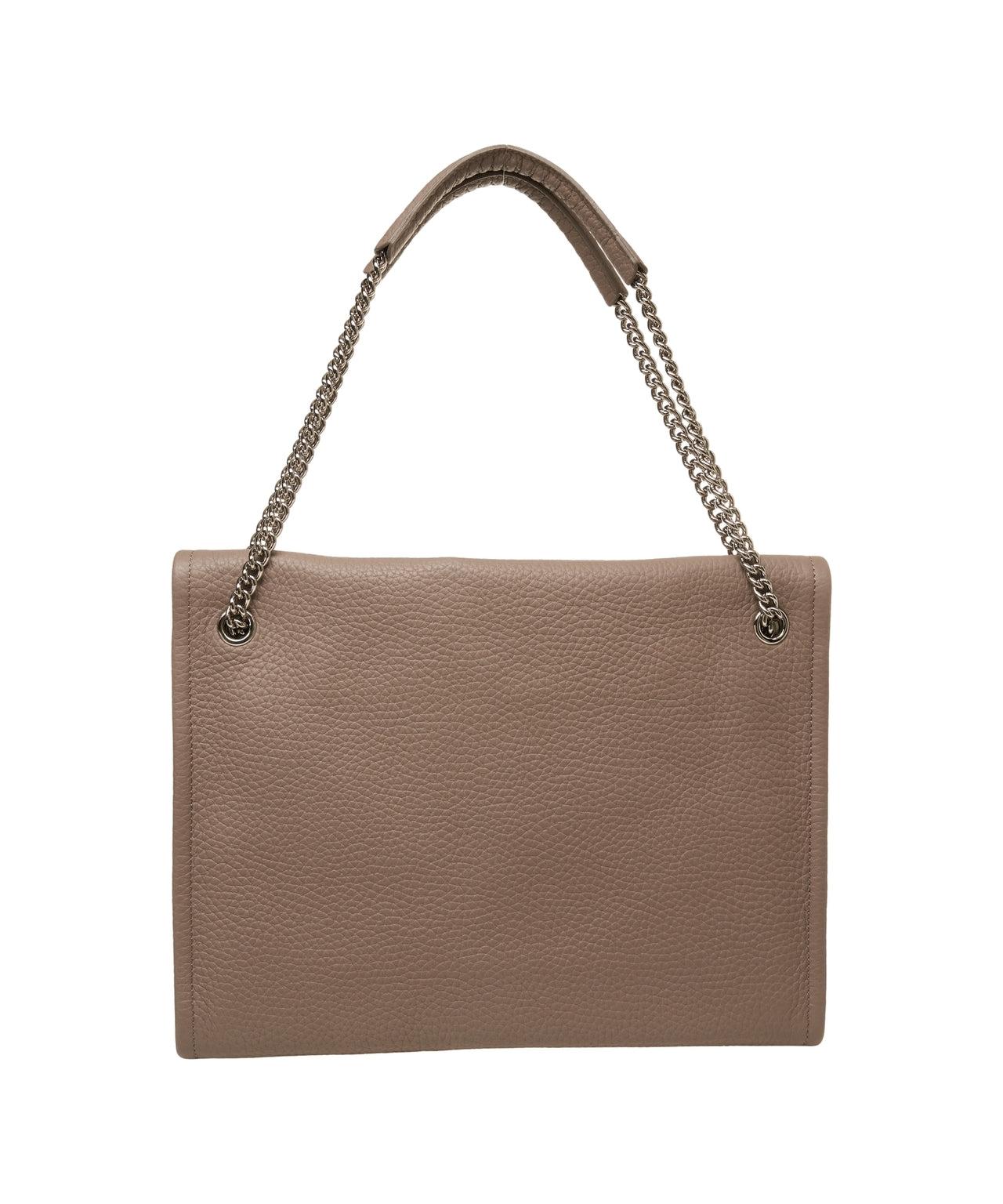 Grained leather shoulder bag Product Image