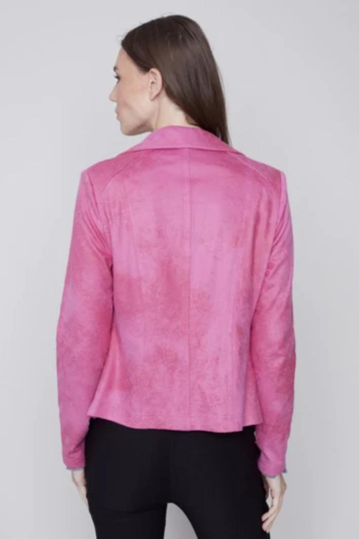 Vintage Faux Leather Perfecto Jacket Orchid Product Image
