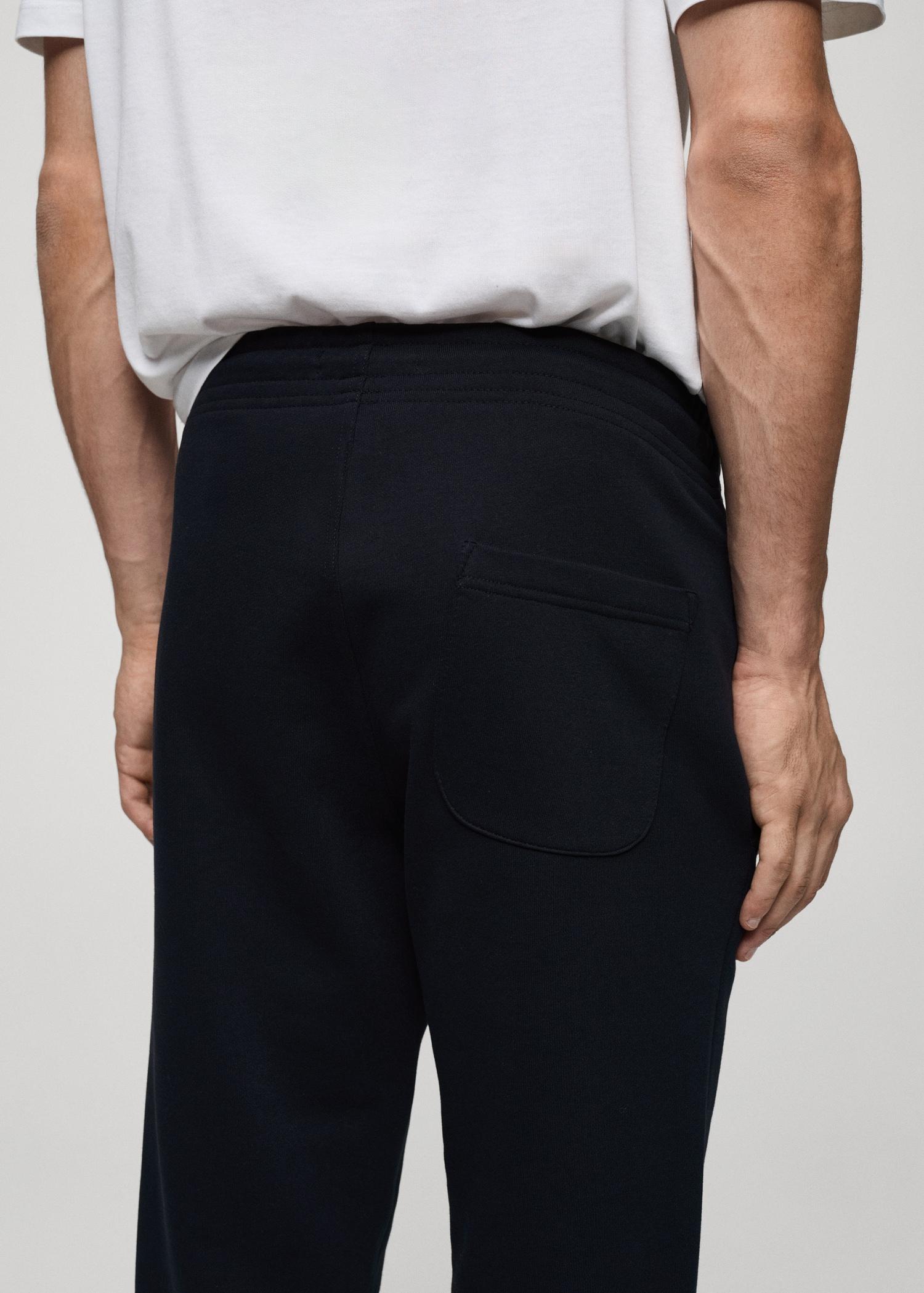Brushed joggers with elastic waistband - Men | MANGO USA Product Image