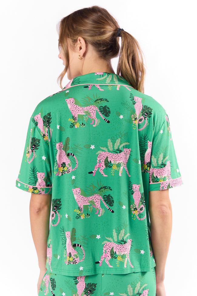 Under the Stars In The Wild Short Sleeve Pajama Top FINAL SALE Product Image