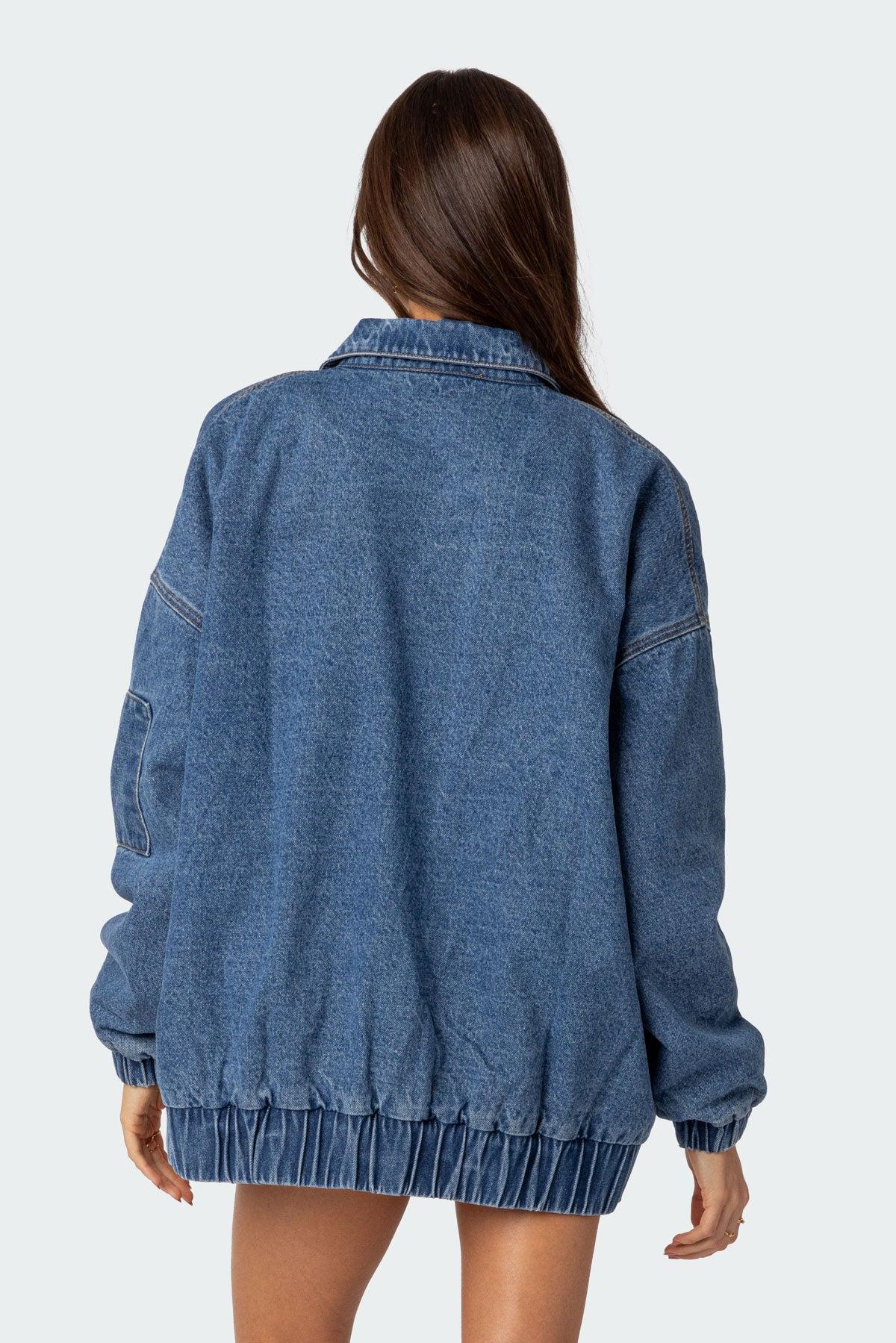 Sophie Oversized Washed Denim Coat Product Image