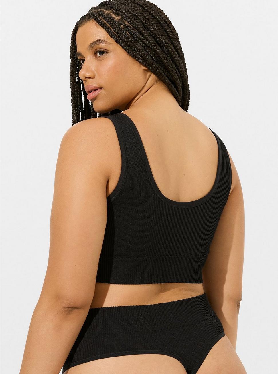 Seamless Ribbed High-Rise Thong Panty Product Image