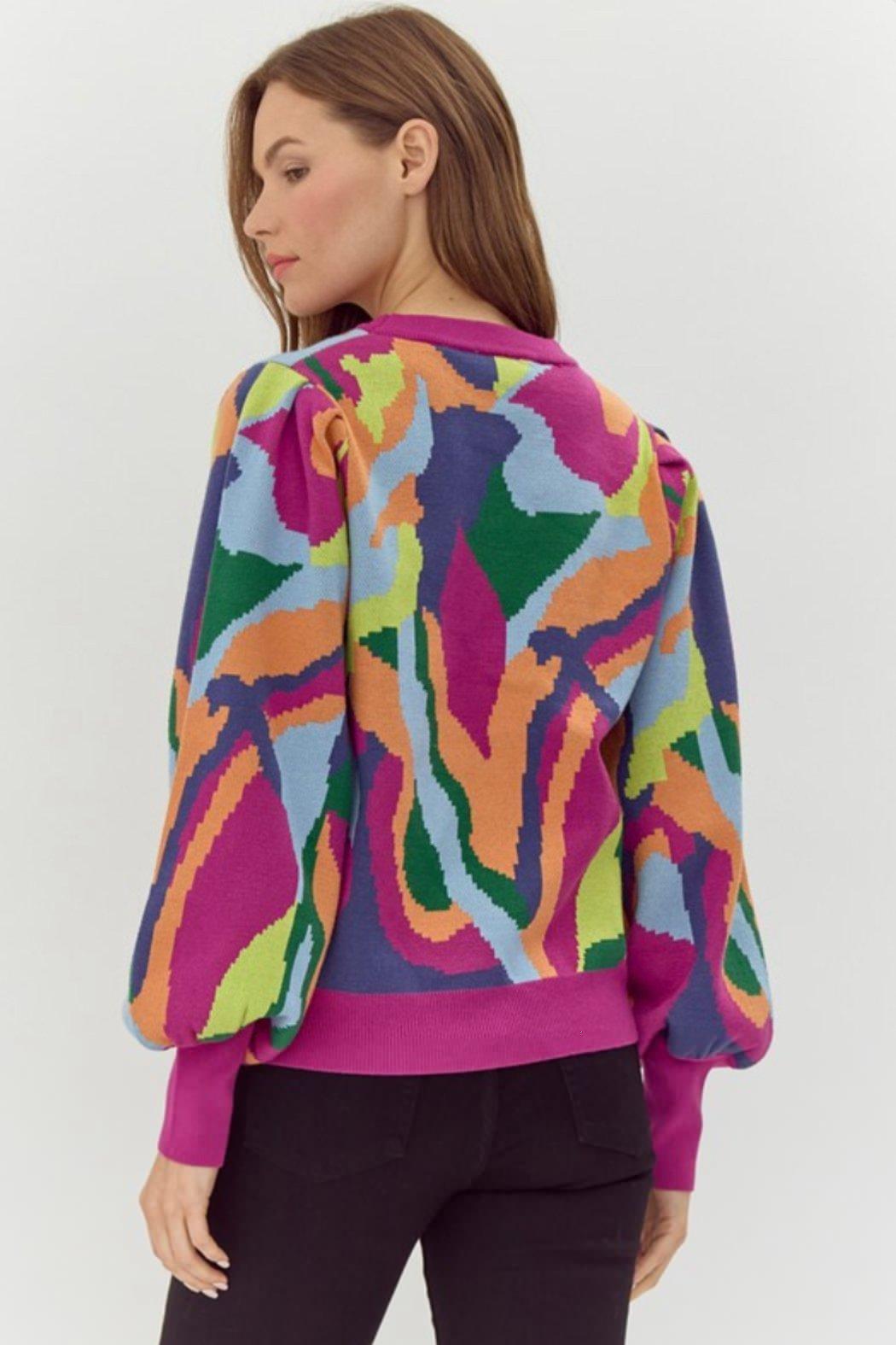 Colorful Abstract Sweater Product Image