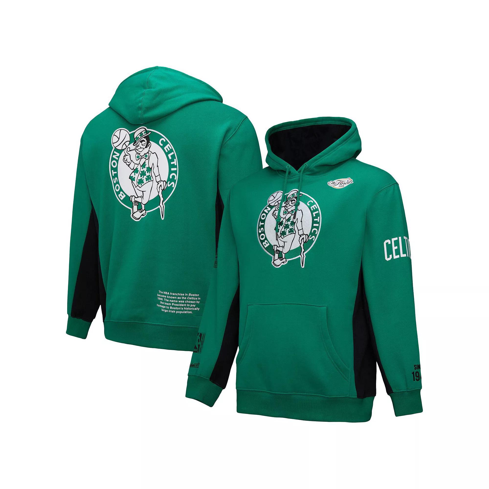 Men's Mitchell & Ness Kelly Green Boston Celtics Hardwood Classics Team Origins Fleece Pullover Hoodie,  Product Image