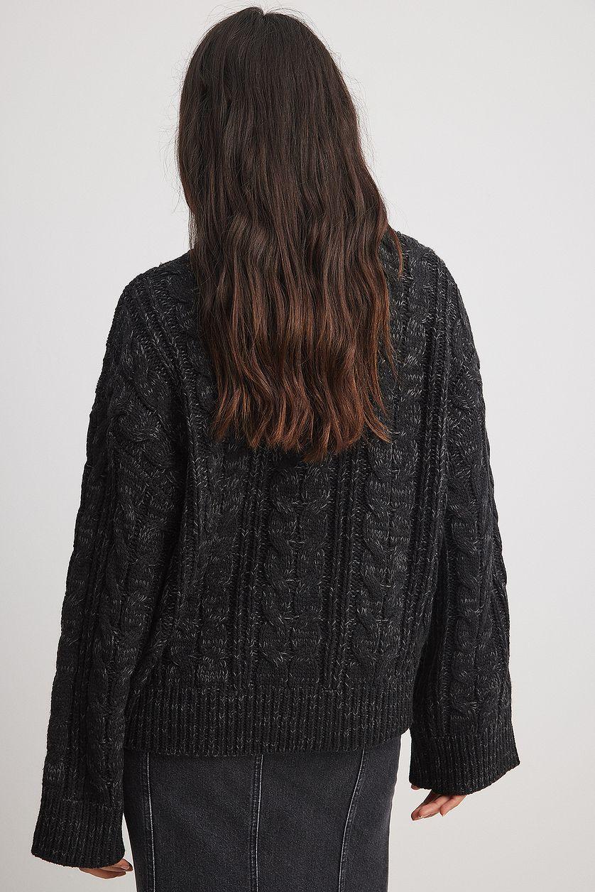 Cable Knitted Oversized Sweater Product Image