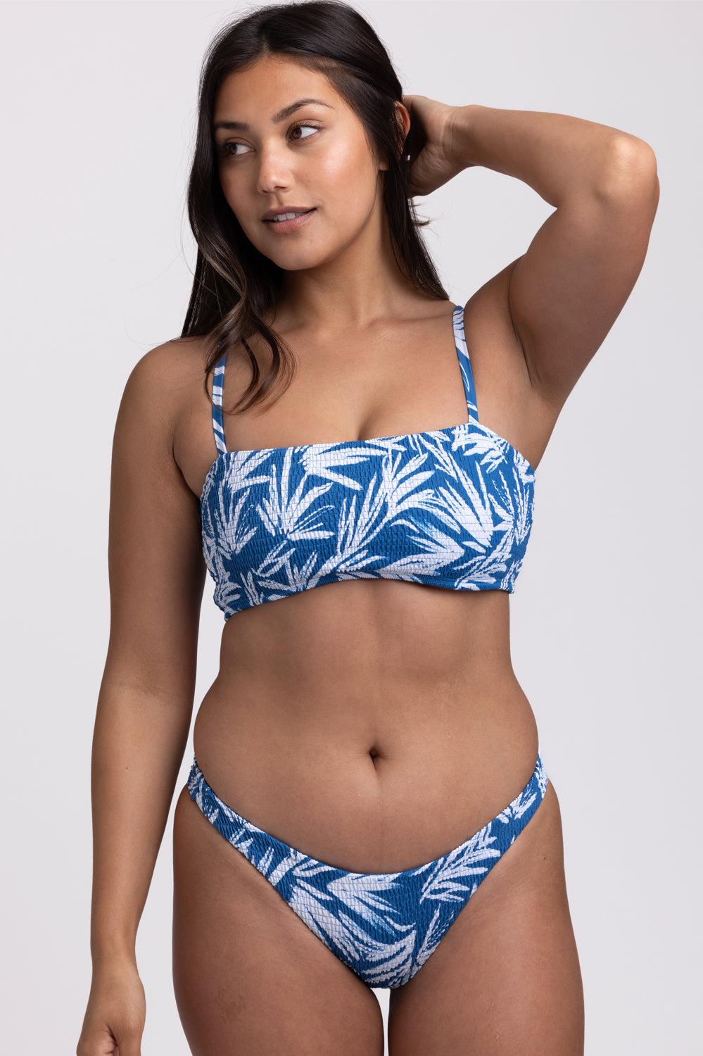 Kelia Smocked Bikini Bottom - Palm Female Product Image