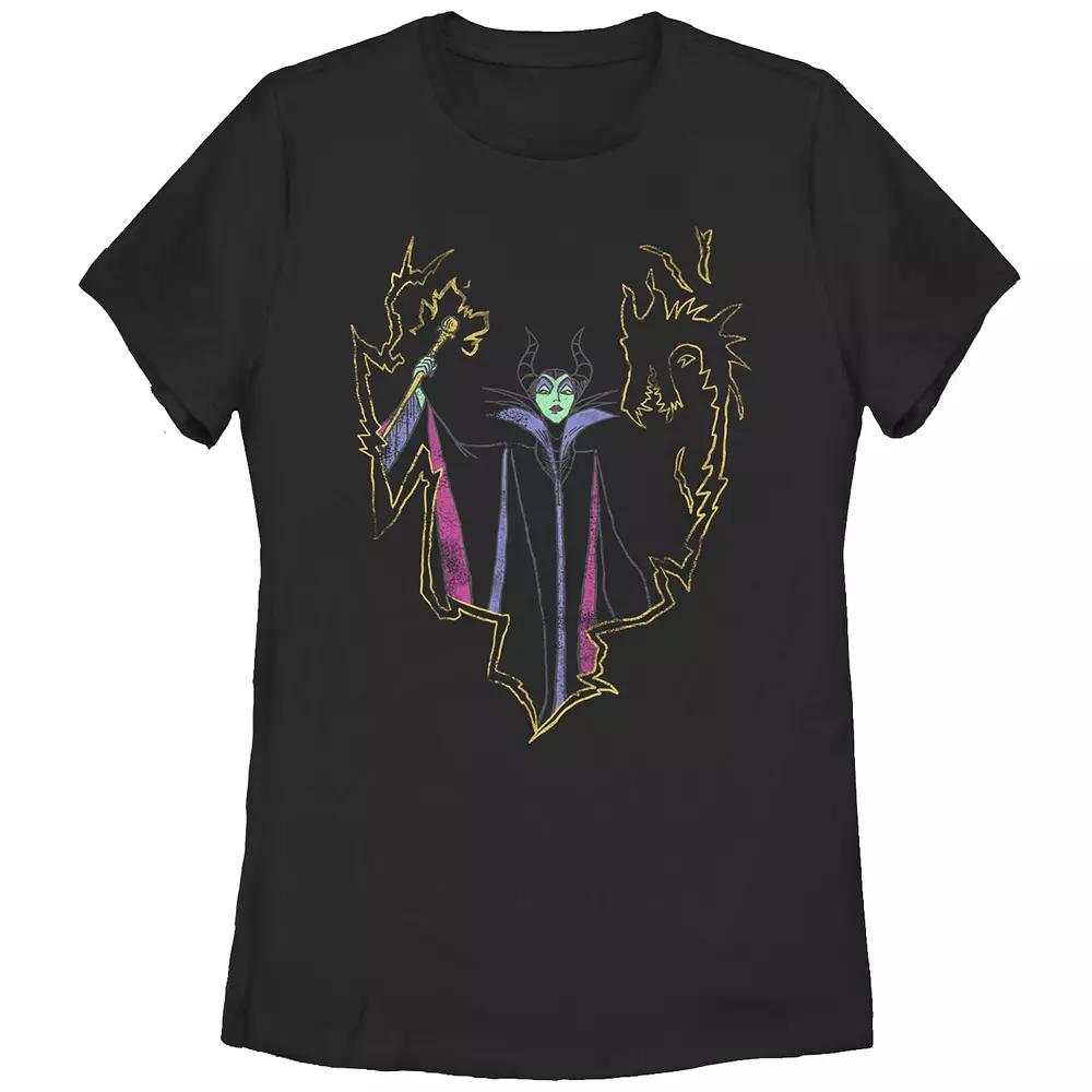 Disney Villains Sleeping Beauty Maleficent Casting Magic Juniors' Graphic Tee, Girl's,  Product Image
