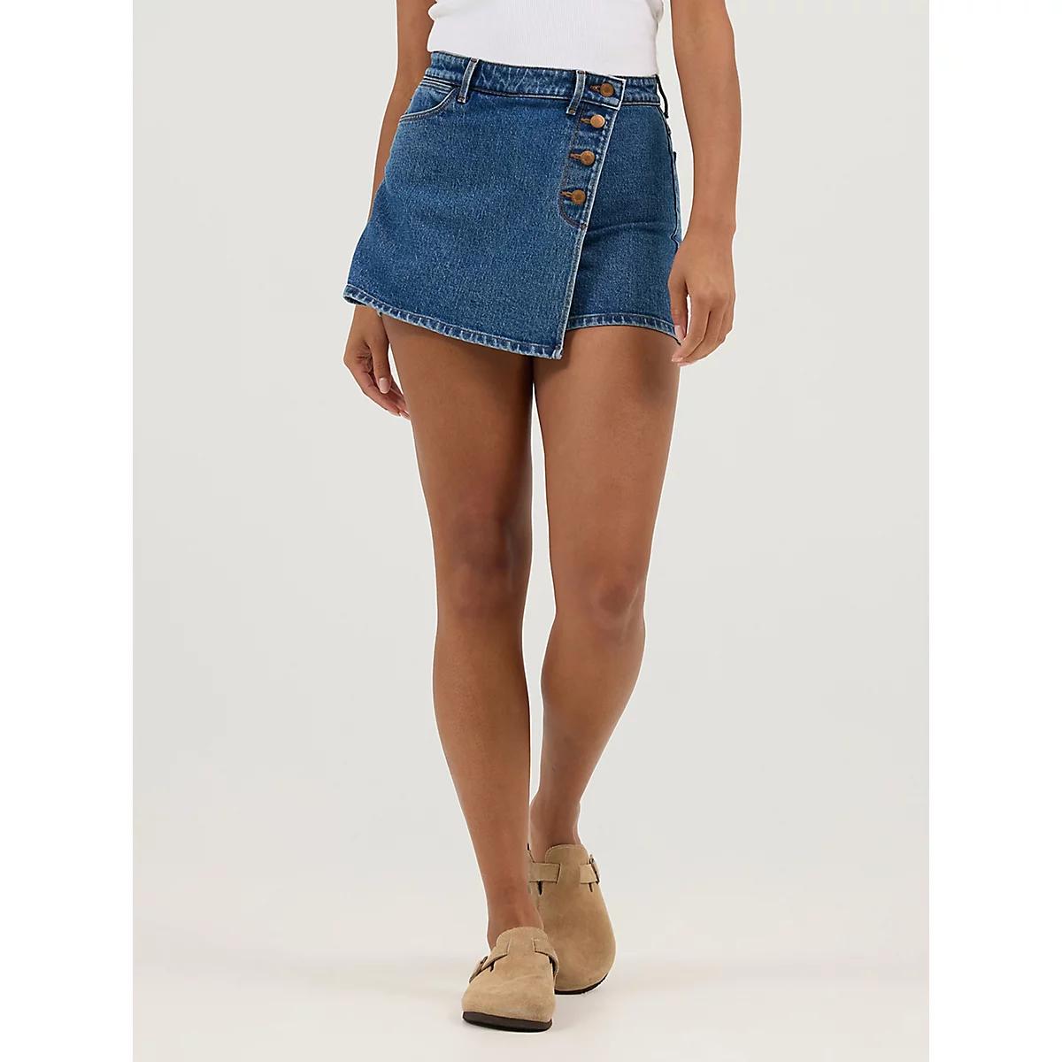 Women's Denim Skort | Women's SHORTS & SKIRTS | Wrangler® Product Image