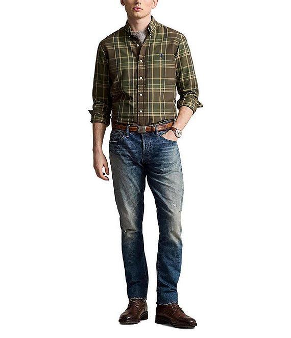 Polo Ralph Lauren Classic Fit Plaid Performance Long Sleeve Oxford Shirt Product Image